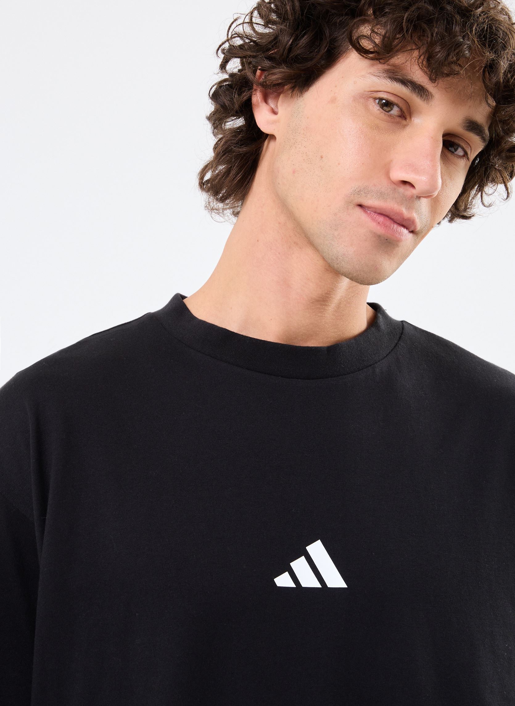 Tee-shirts manches courtes M FI SL T homme noir adidas sportswear Tee-shirts manches courtes M FI SL T homme noir Black