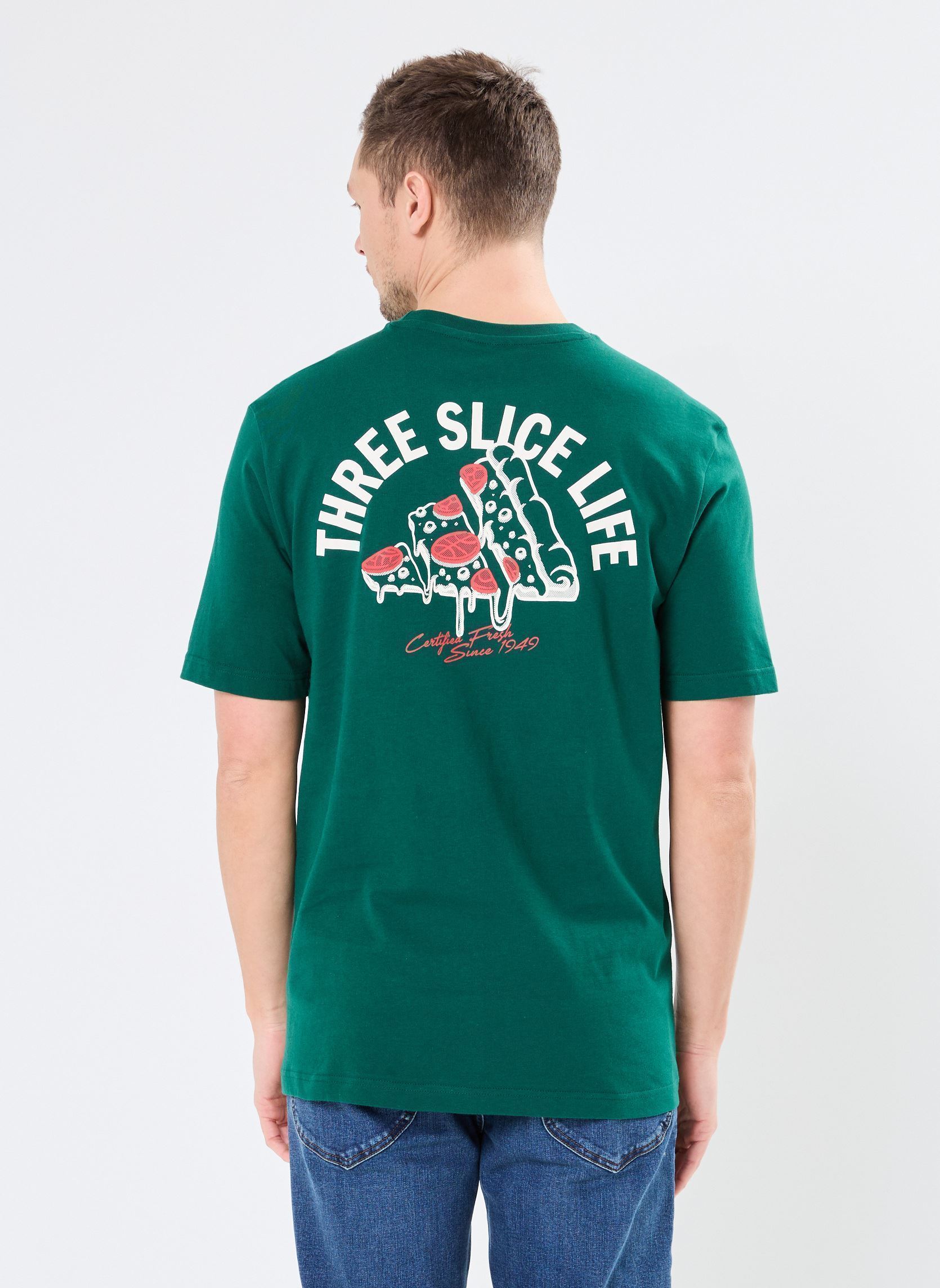 Tee-shirts manches courtes M L PIZZA TEE homme vert adidas sportswear Tee-shirts manches courtes M L PIZZA TEE homme vert Cgreen