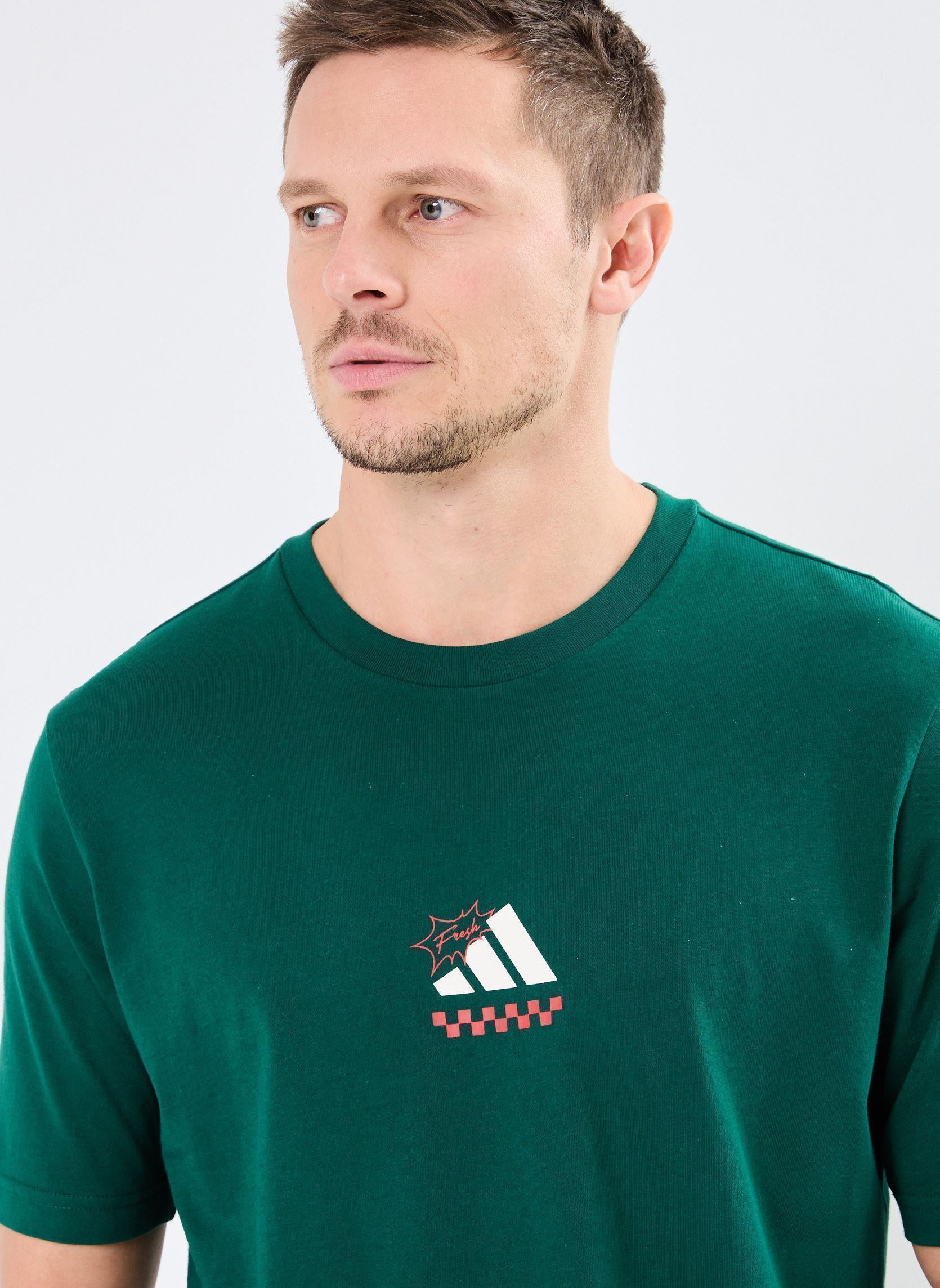 Tee-shirts manches courtes M L PIZZA TEE homme vert adidas sportswear Tee-shirts manches courtes M L PIZZA TEE homme vert Cgreen