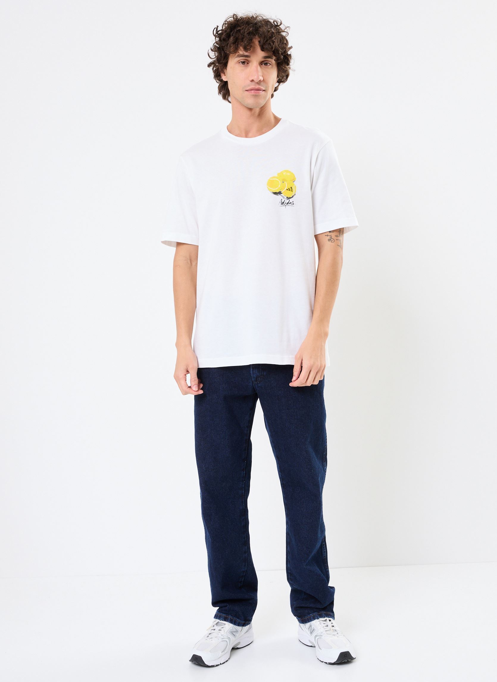 Tee-shirts manches courtes M L SL LEMON T homme blanc adidas sportswear Tee-shirts manches courtes M L SL LEMON T homme blanc White