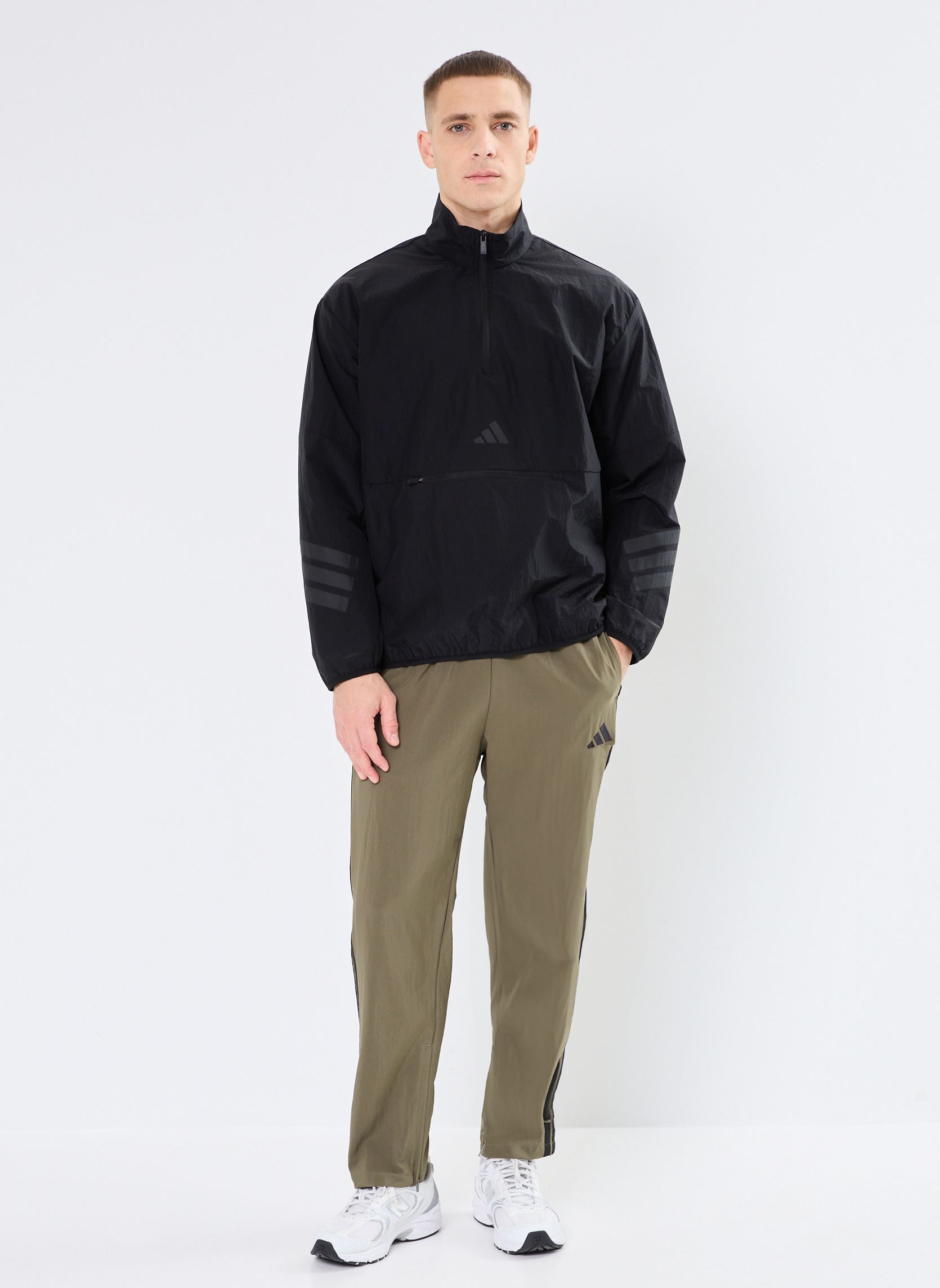 Sweaters met rits M FI WV HZ heren zwart adidas sportswear Sweaters met rits M FI WV HZ heren zwart Black
