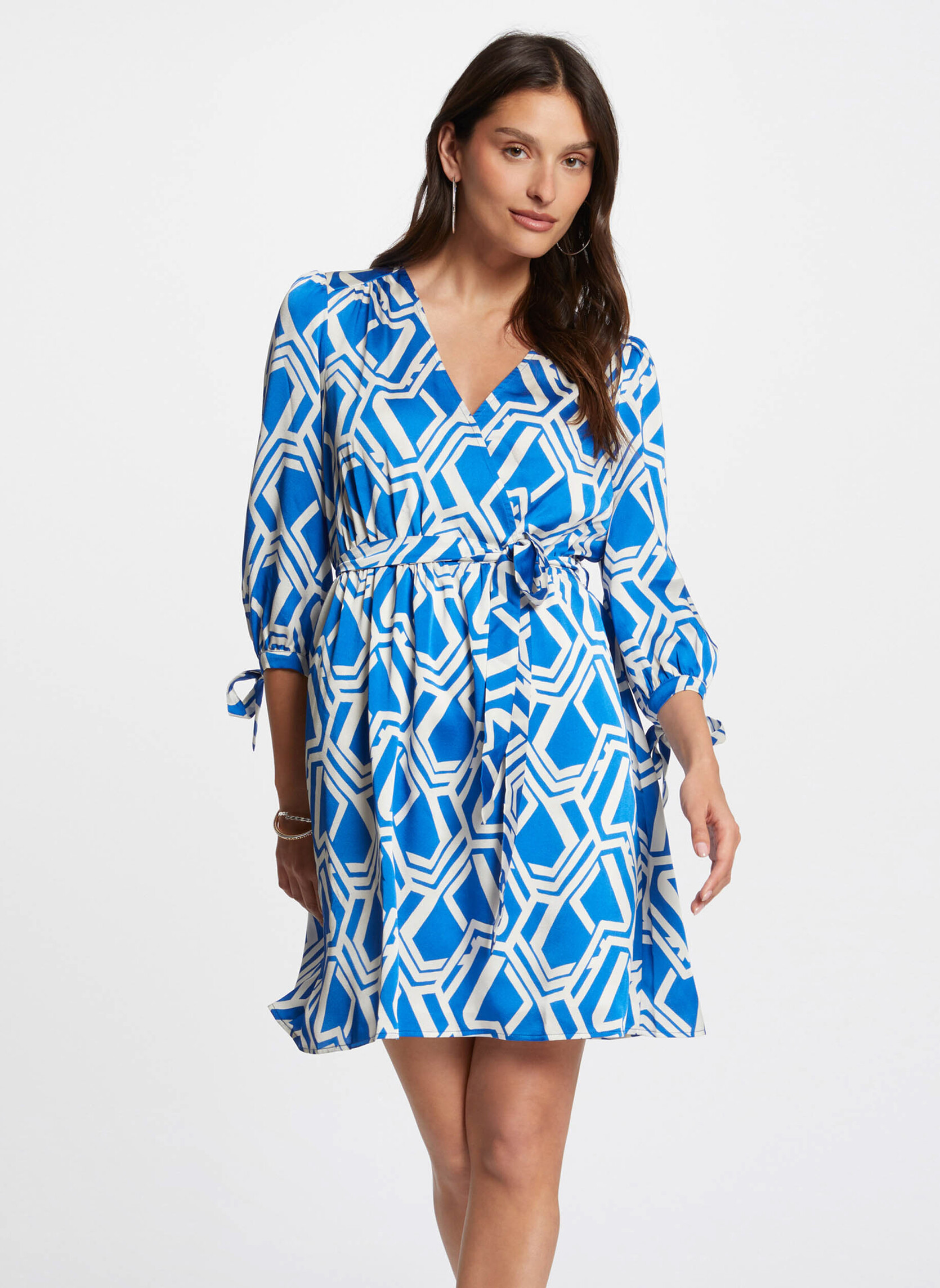 Robe Femme Boden Coupe A, Multicolore Floral, Taille 12 (manches 3/4, Parfait état)