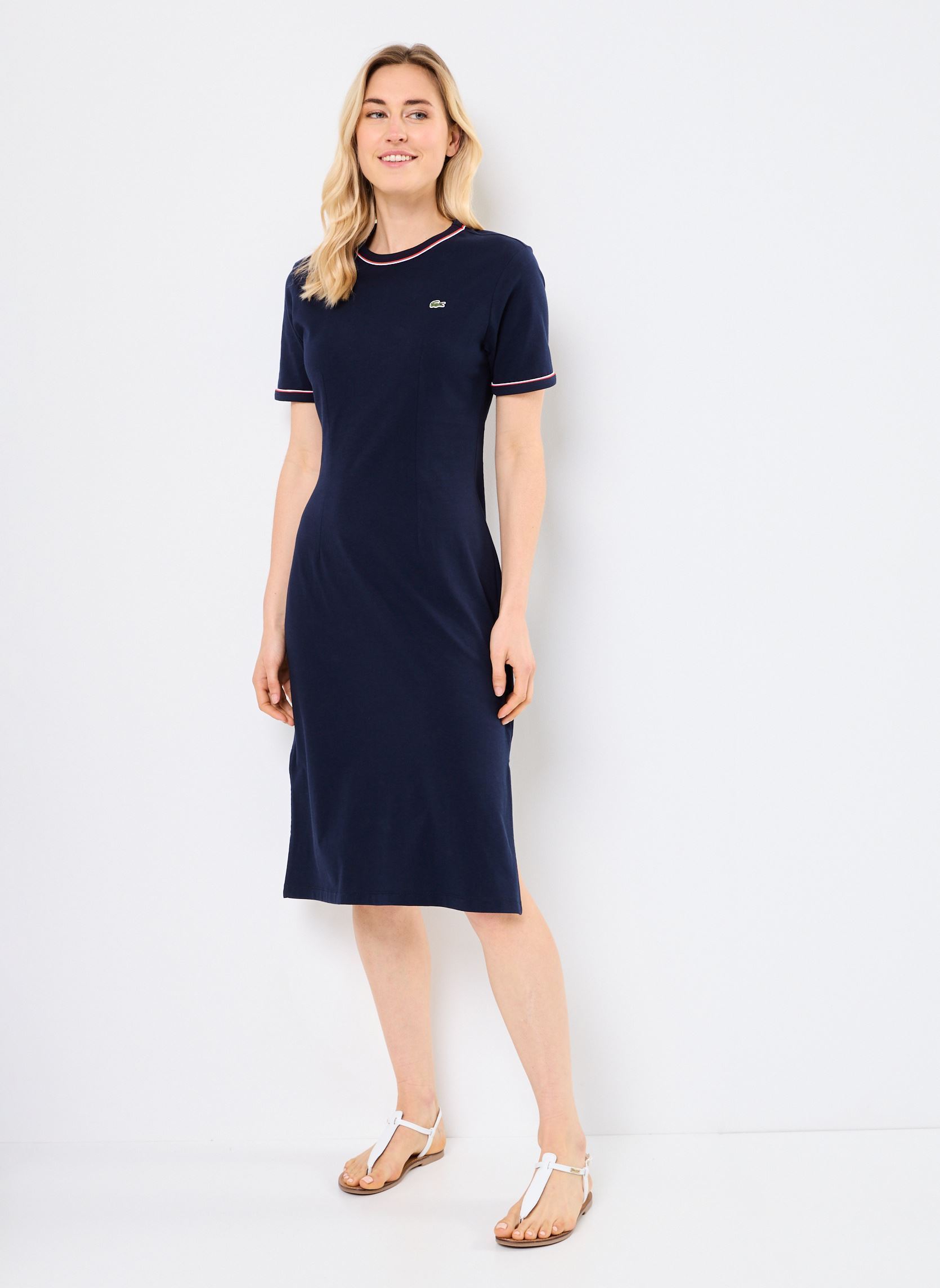 Kleider Robe Lacoste EF9988 damen blau Lacoste Kleider Robe Lacoste EF9988 damen blau MARINE/RUISSEAU-GRENADINE