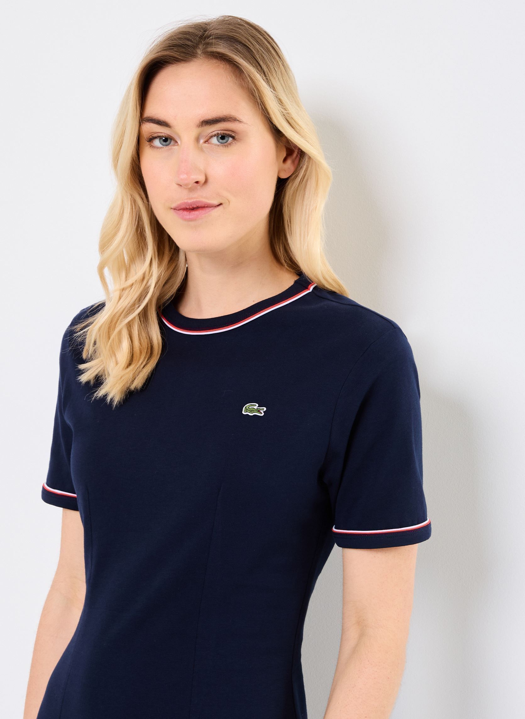 Kleider Robe Lacoste EF9988 damen blau Lacoste Kleider Robe Lacoste EF9988 damen blau MARINE/RUISSEAU-GRENADINE