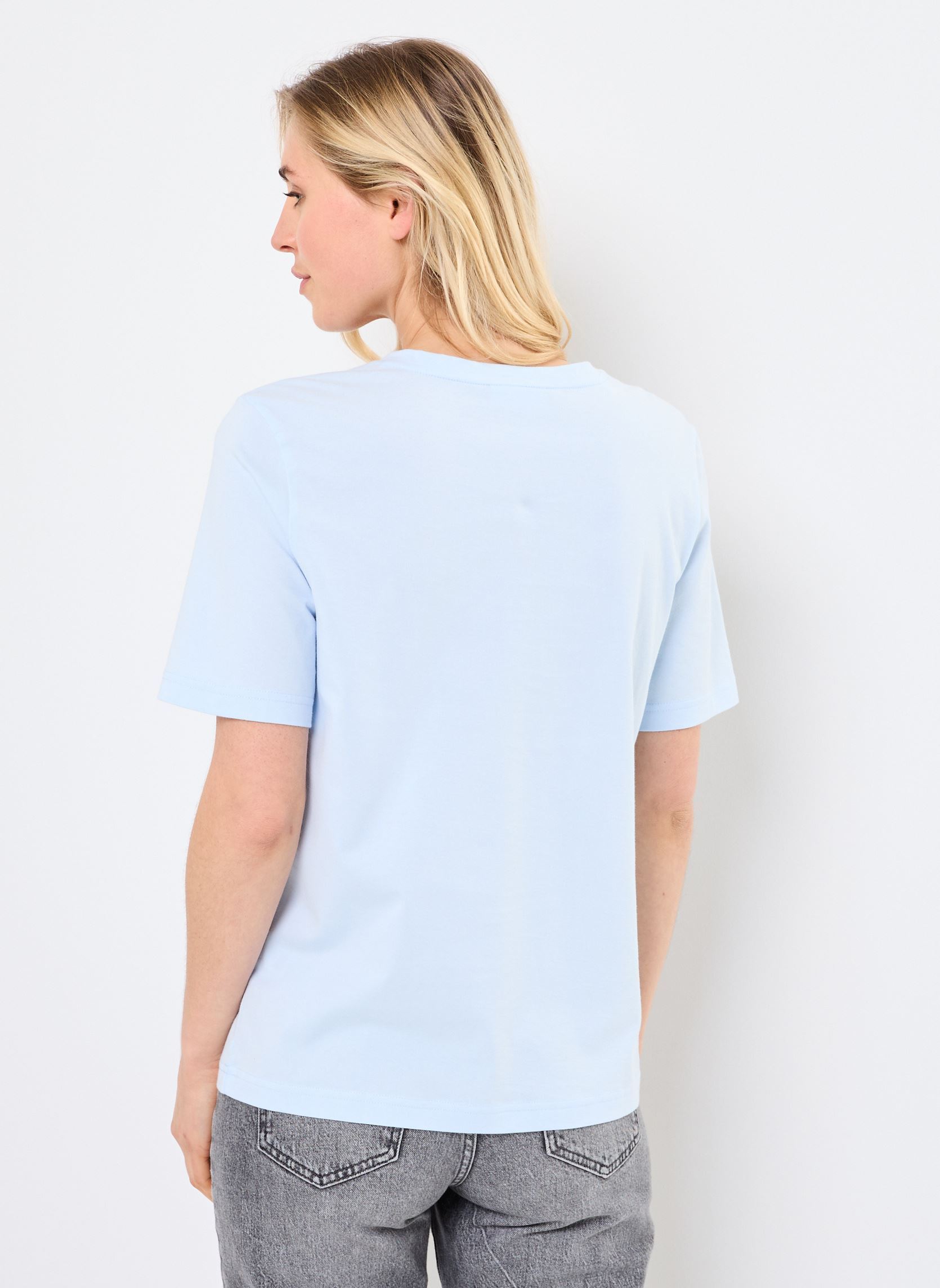 Tee-shirts manches courtes Tee-shirt col V TF3700 femme bleu Lacoste Tee-shirts manches courtes Tee-shirt col V TF3700 femme bleu RUISSEAU