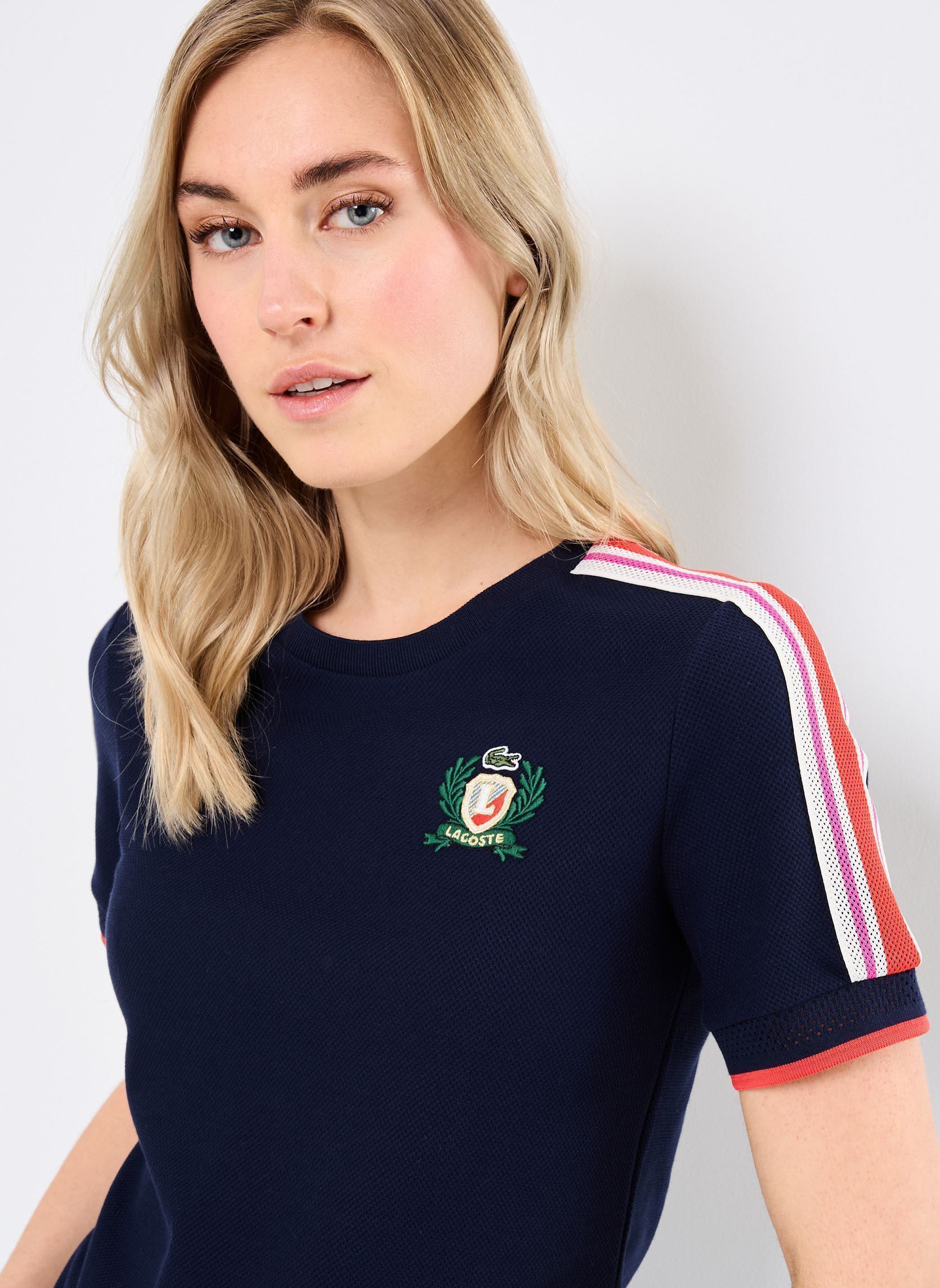 Tee-shirts manches courtes Tee-shirt Lacoste TF9630 femme bleu Lacoste Tee-shirts manches courtes Tee-shirt Lacoste TF9630 femme bleu MARINE