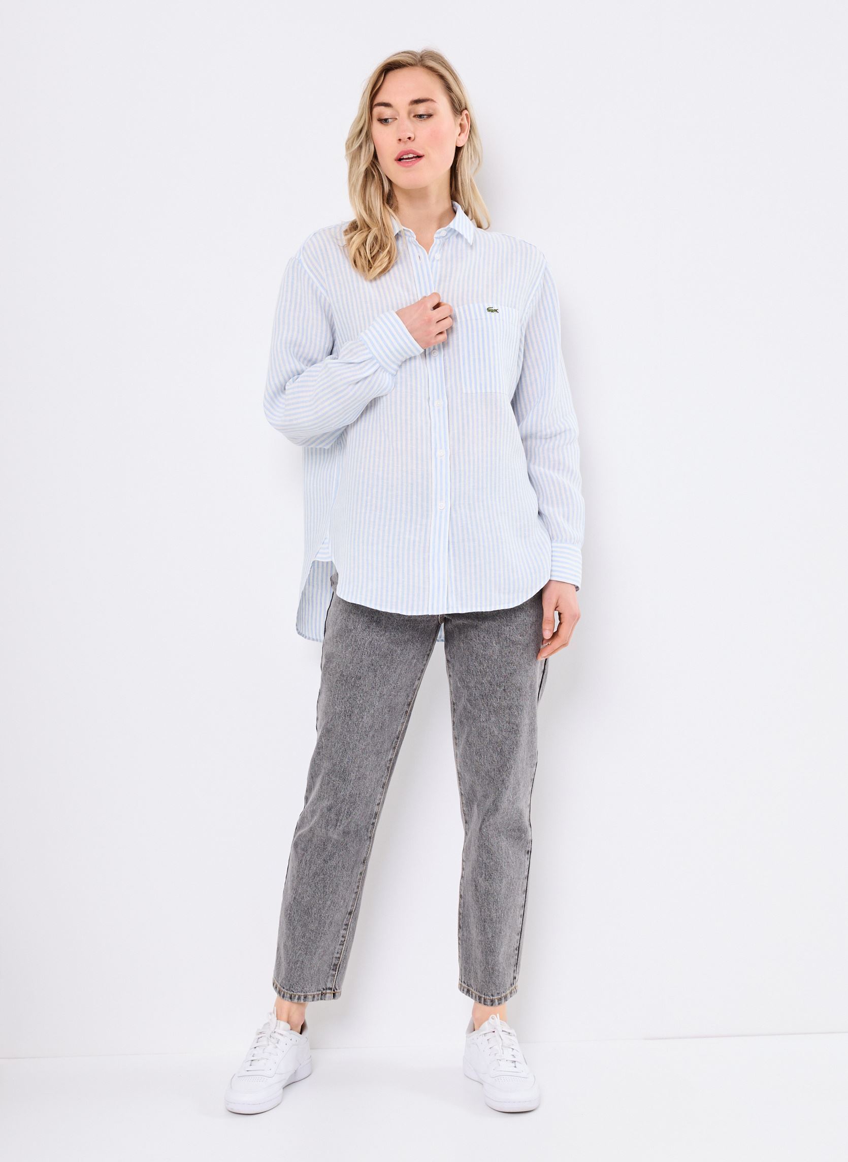 Chemises manches longues Chemise Lacoste CF0054 femme blanc Lacoste Chemises manches longues Chemise Lacoste CF0054 femme blanc PANORAMA/BLANC
