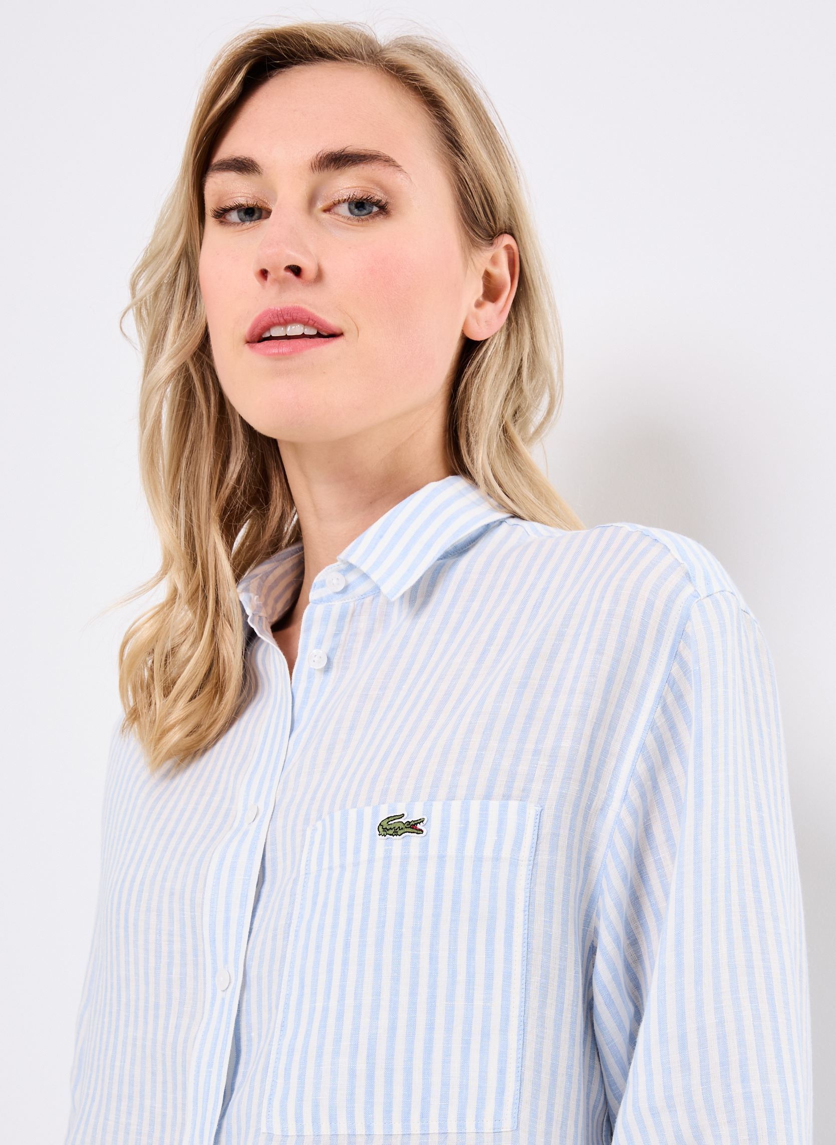 Chemises manches longues Chemise Lacoste CF0054 femme blanc Lacoste Chemises manches longues Chemise Lacoste CF0054 femme blanc PANORAMA/BLANC