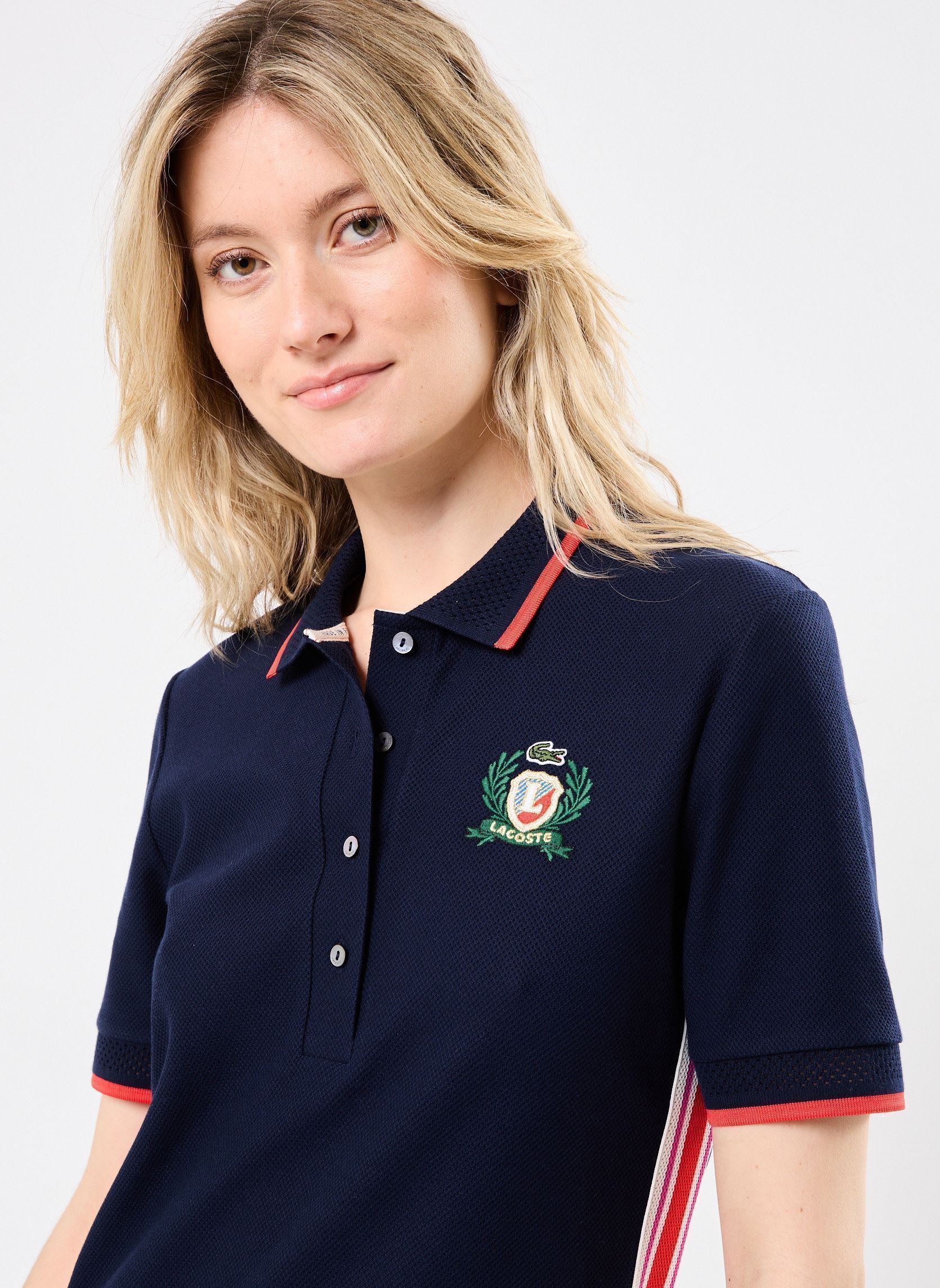 Robes Robe polo Lacoste EF9566 femme bleu Lacoste Robes Robe polo Lacoste EF9566 femme bleu MARINE