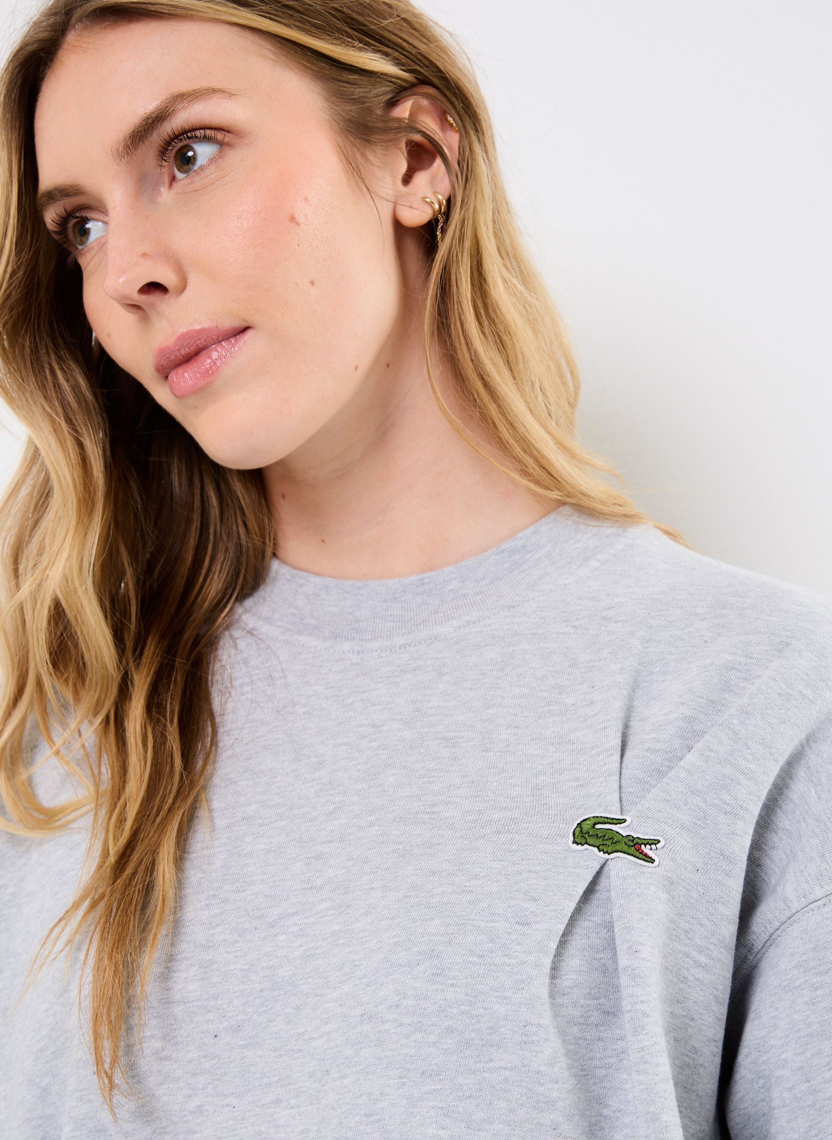 Sweats zippés Sweatshirts col rond SF9601 femme gris Lacoste Sweats zippés Sweatshirts col rond SF9601 femme gris ARGENT CHINE
