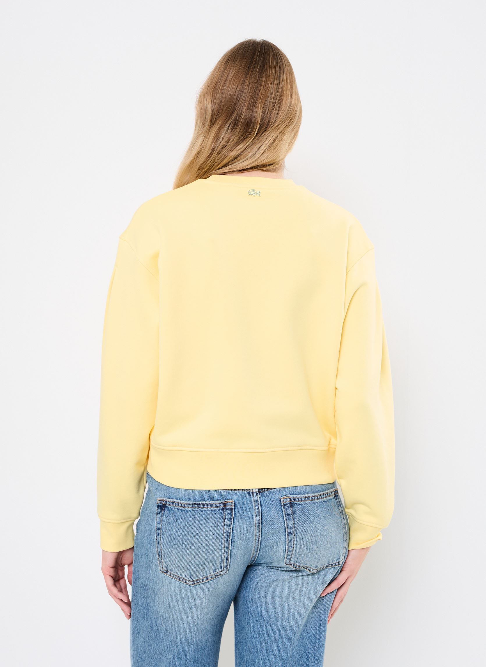 Sweats zippés Sweatshirts col rond SF9620 femme jaune Lacoste Sweats zippés Sweatshirts col rond SF9620 femme jaune JAUNE