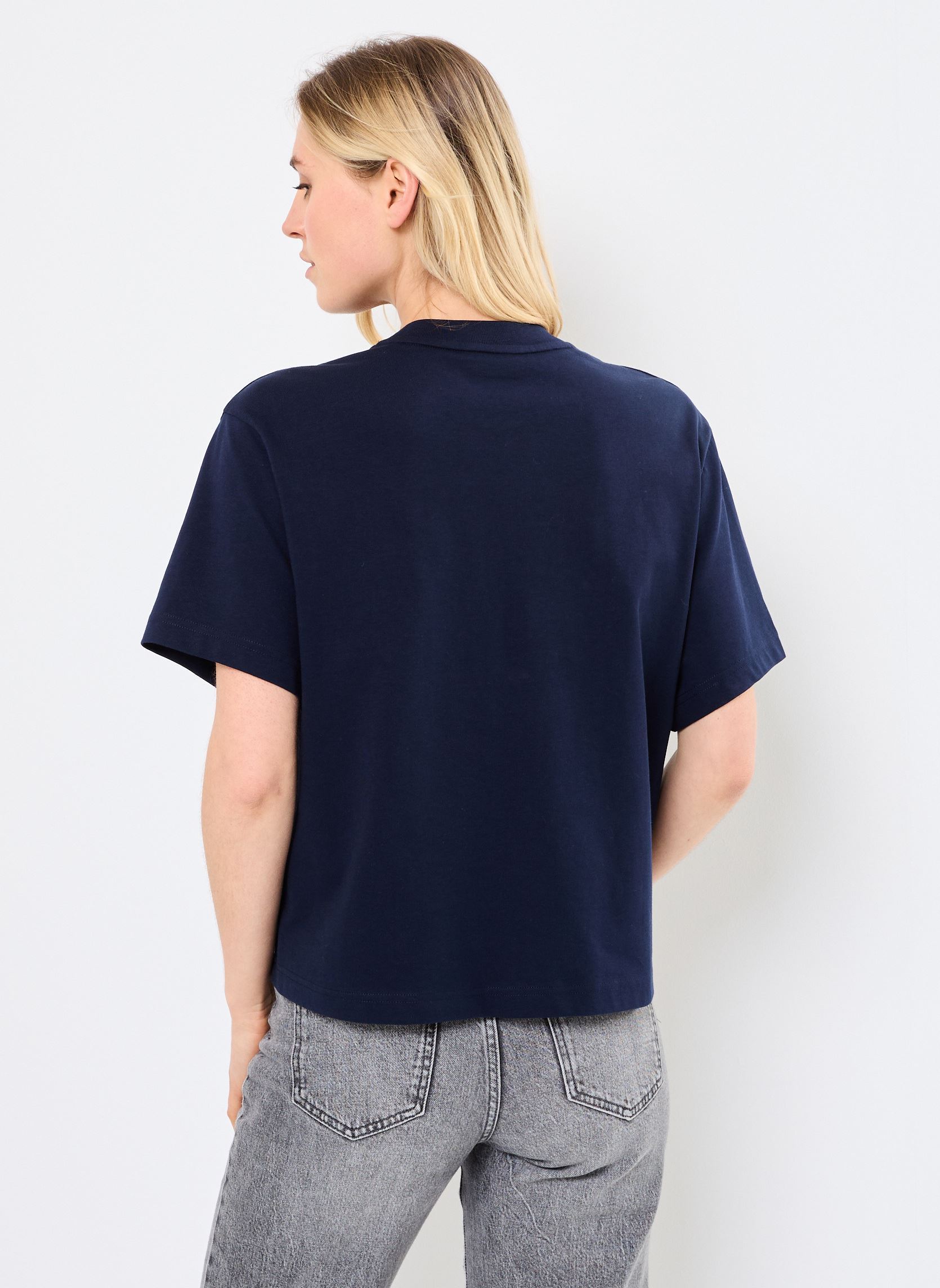 T-shirt a maniche corte Tee-shirt Lacoste TF9595 donna blu Lacoste T-shirt a maniche corte Tee-shirt Lacoste TF9595 donna blu MARINE