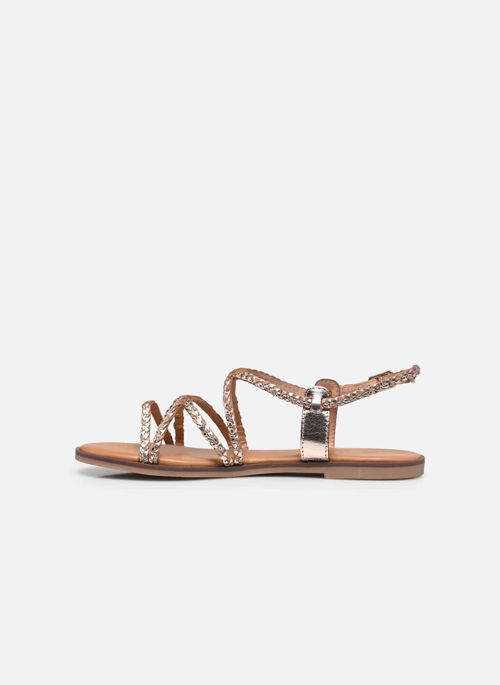 Platte sandalen HALFY dames goud en brons Les Tropéziennes par M Belarbi Platte sandalen HALFY dames goud en brons Or