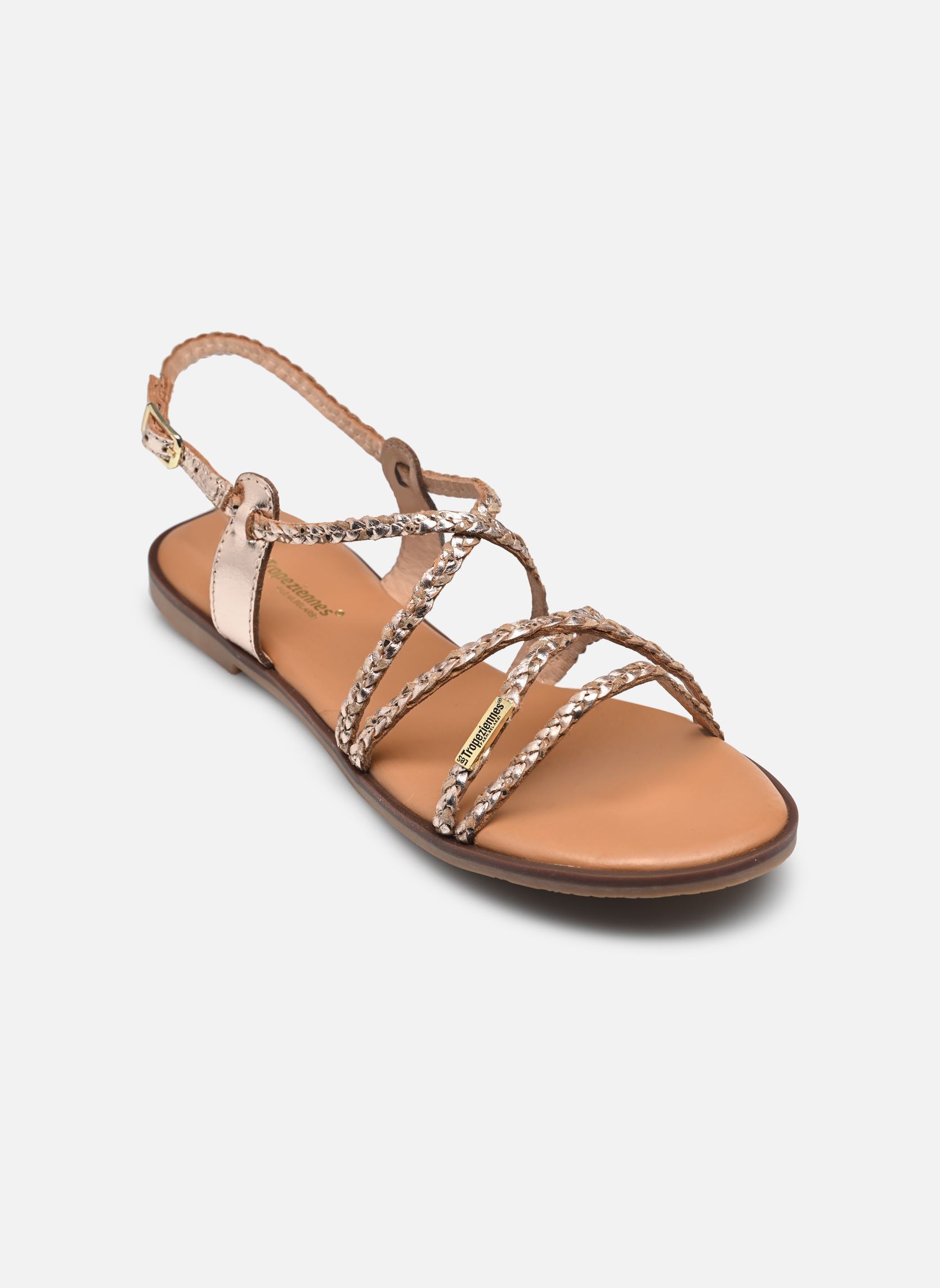 Platte sandalen HALFY dames goud en brons Les Tropéziennes par M Belarbi Platte sandalen HALFY dames goud en brons Or