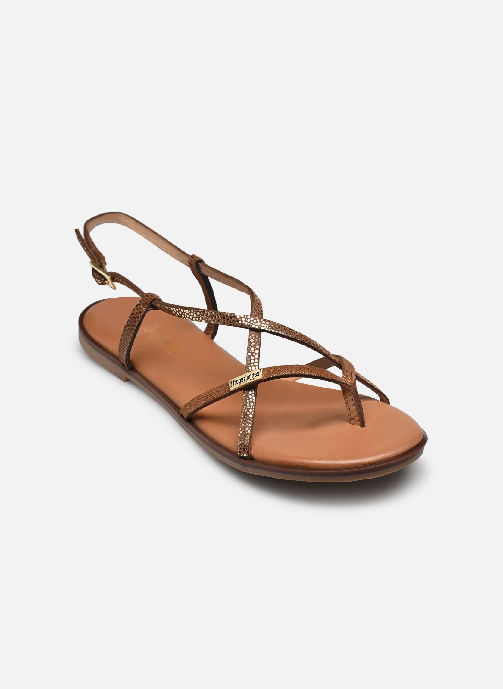 Sandales plates MONAGUM femme marron Les Tropéziennes par M Belarbi Sandales plates MONAGUM femme marron TAN MULTI