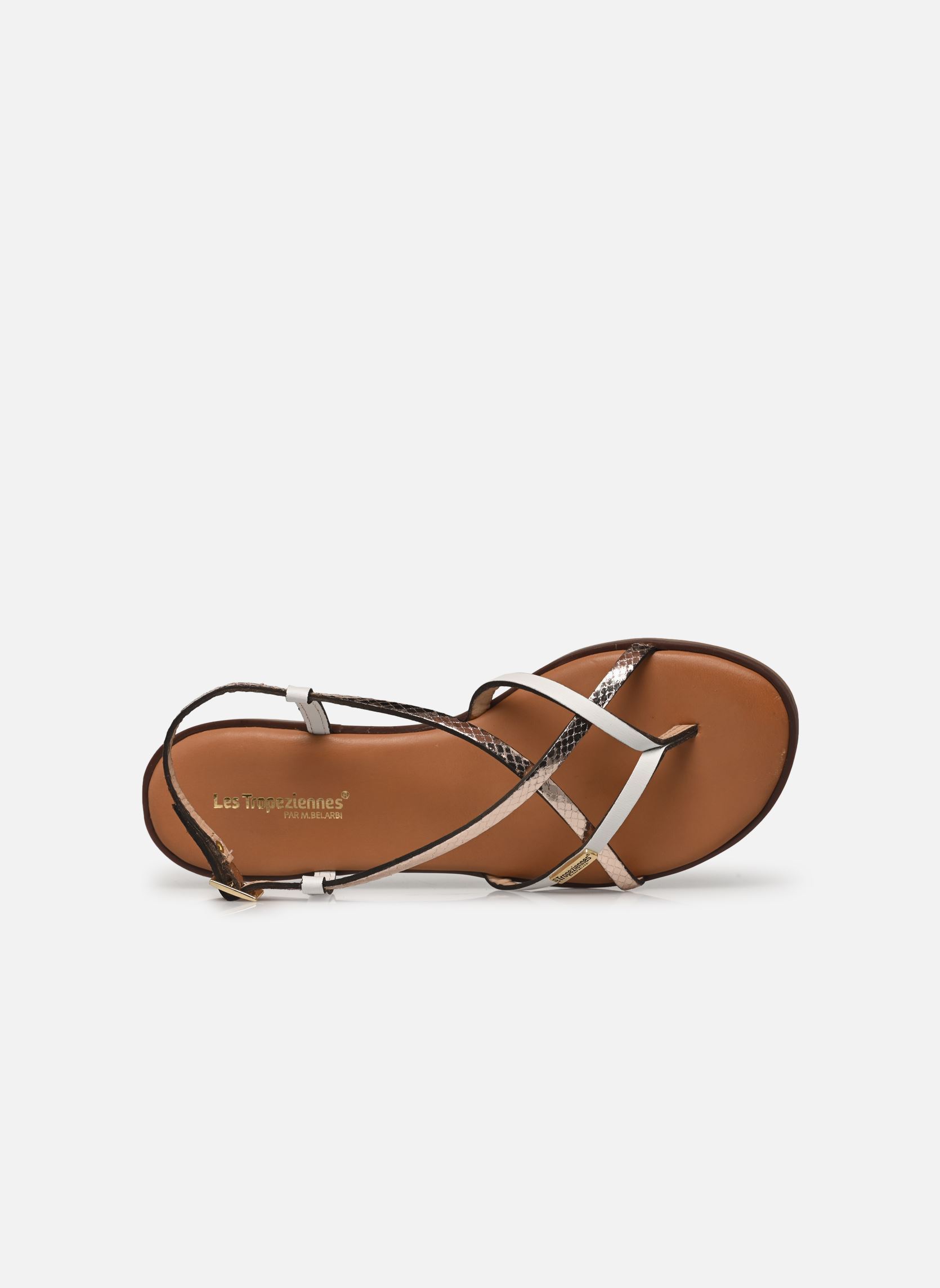 Platte sandalen MONAGUM dames wit Les Tropéziennes par M Belarbi Platte sandalen MONAGUM dames wit BLANC MULTI