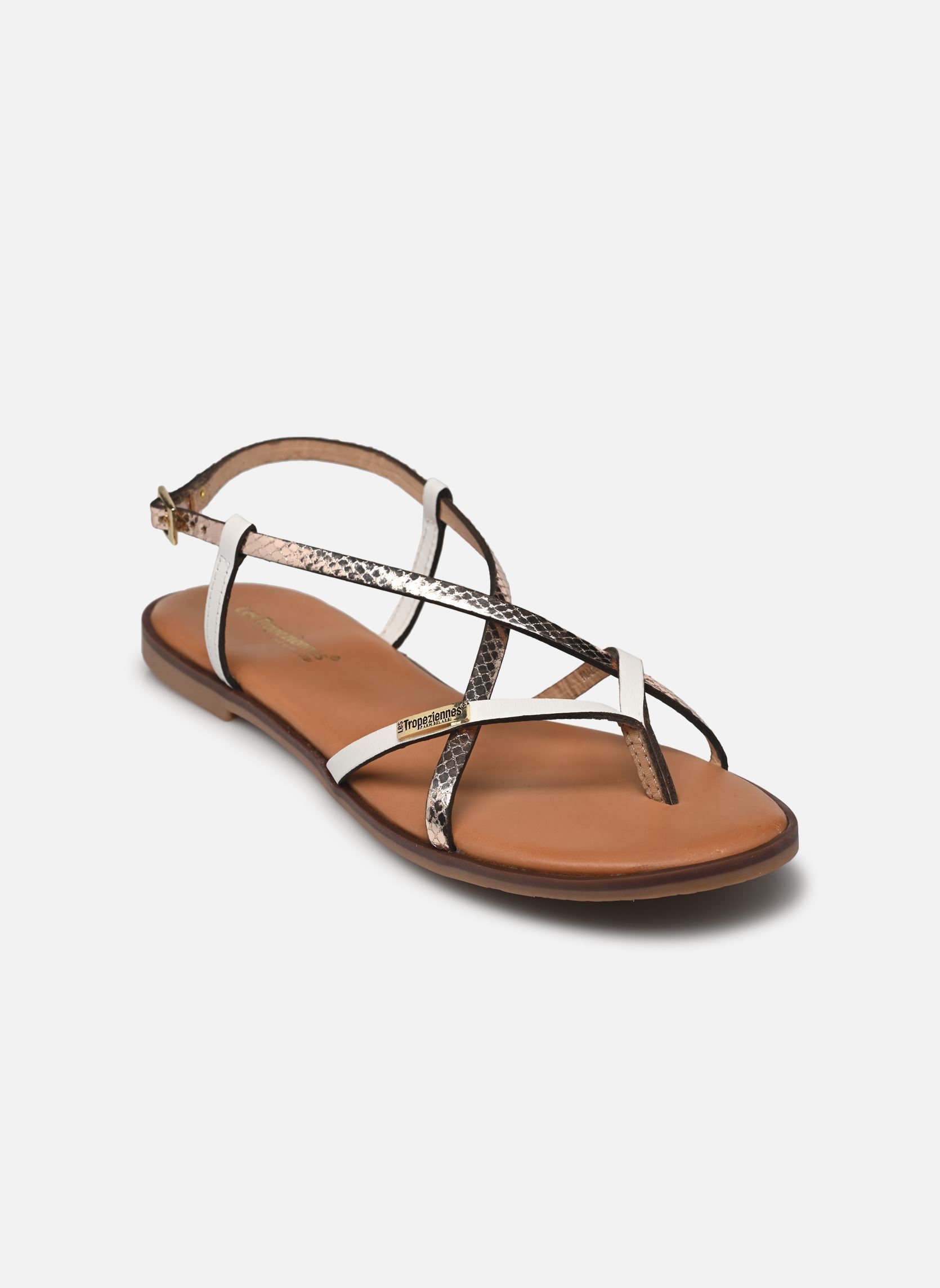 Platte sandalen MONAGUM dames wit Les Tropéziennes par M Belarbi Platte sandalen MONAGUM dames wit BLANC MULTI