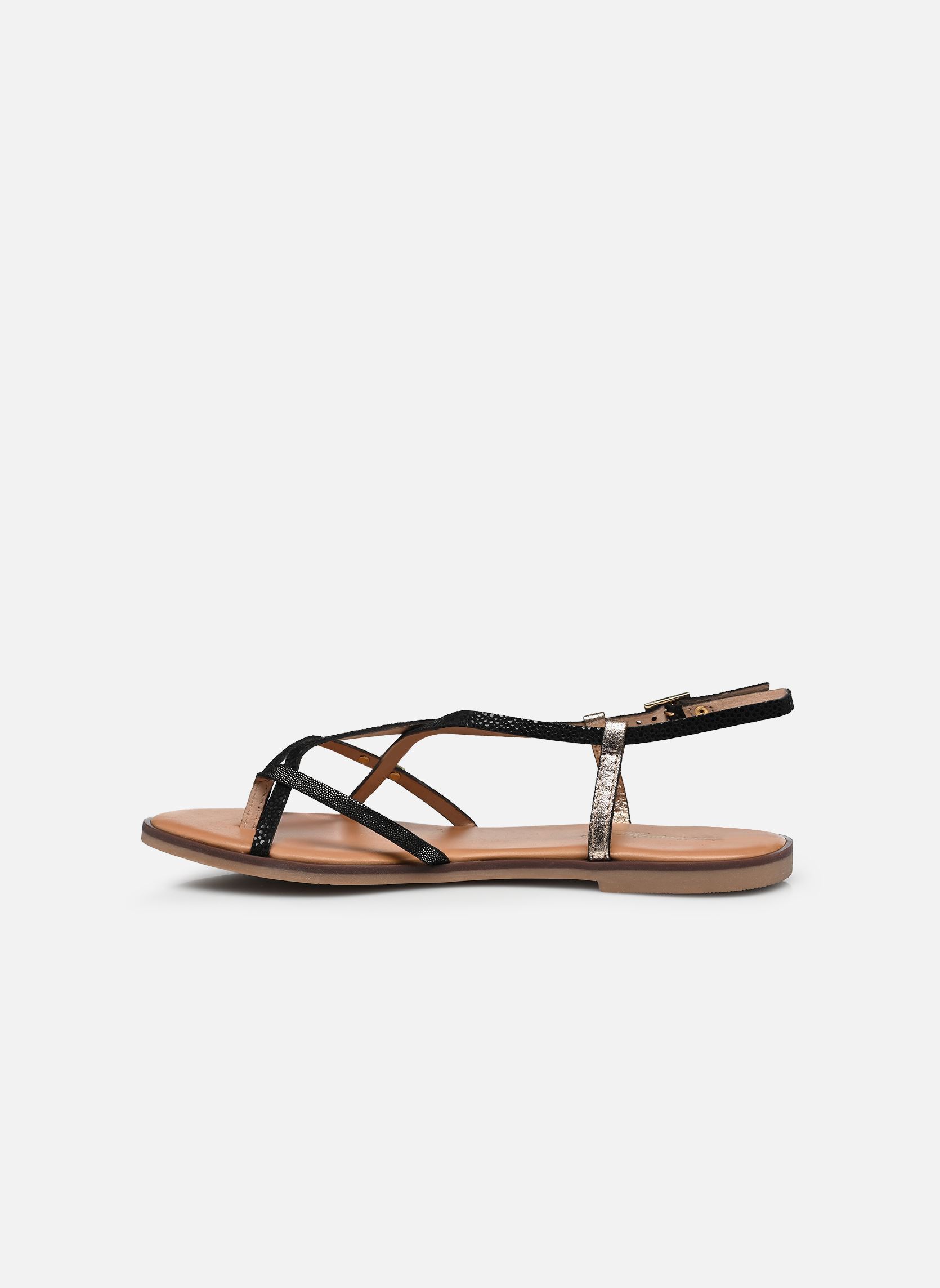 Flache Sandalen MONAGUM damen schwarz Les Tropéziennes par M Belarbi Flache Sandalen MONAGUM damen schwarz NOIR-MULTI