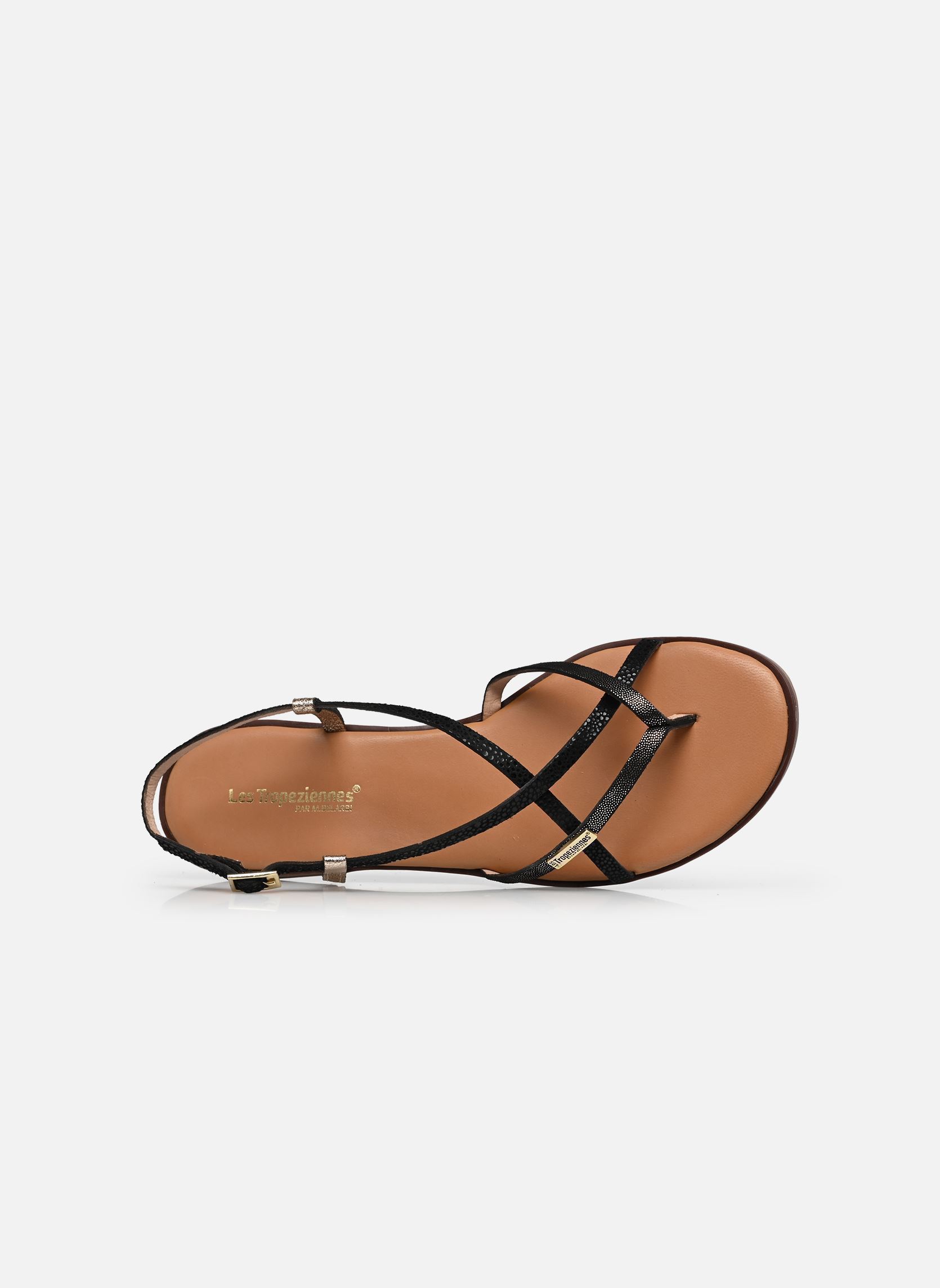 Flache Sandalen MONAGUM damen schwarz Les Tropéziennes par M Belarbi Flache Sandalen MONAGUM damen schwarz NOIR-MULTI