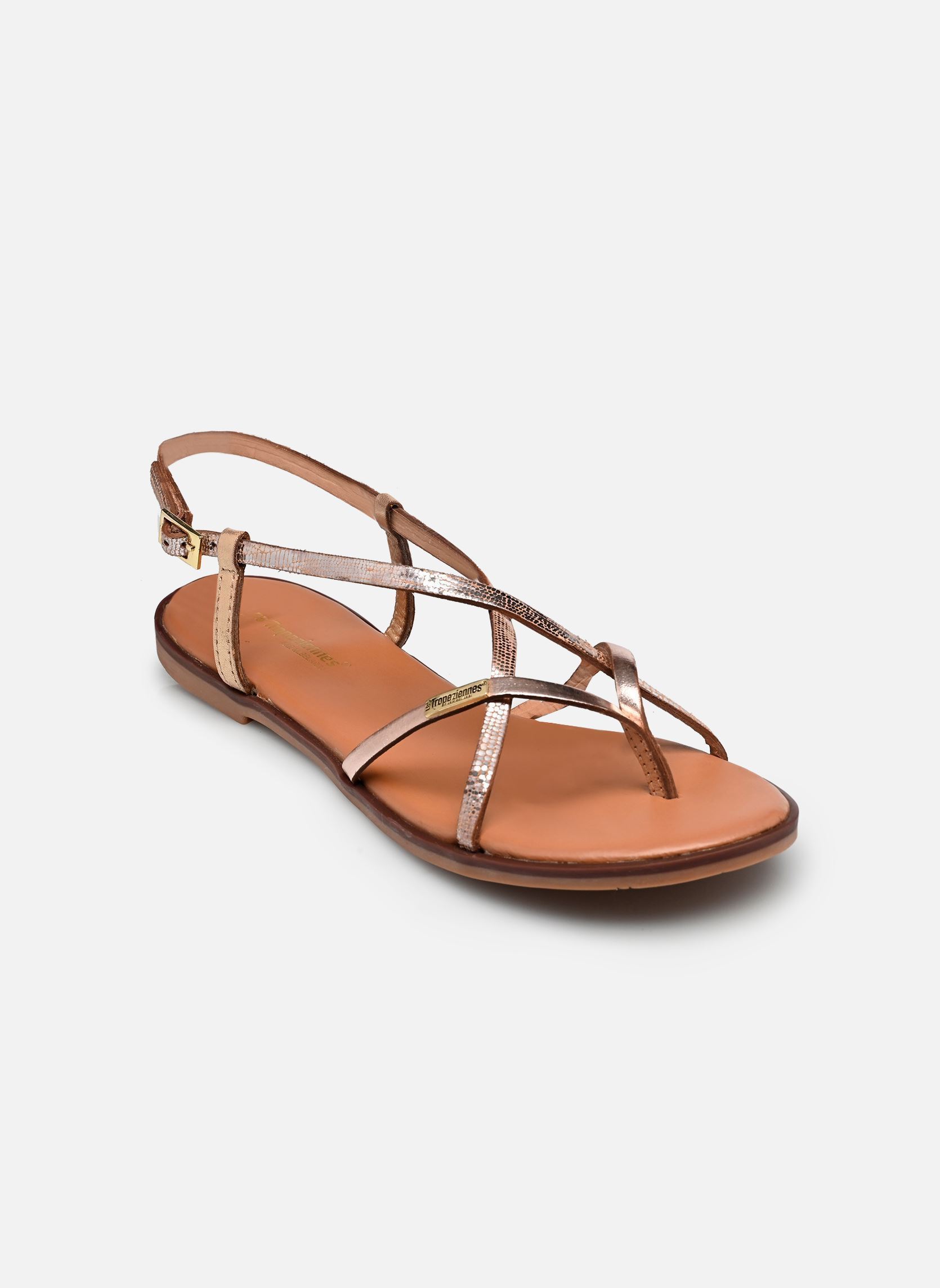 Flache Sandalen MONAGUM damen gold und bronze Les Tropéziennes par M Belarbi Flache Sandalen MONAGUM damen gold und bronze OR-MULTI