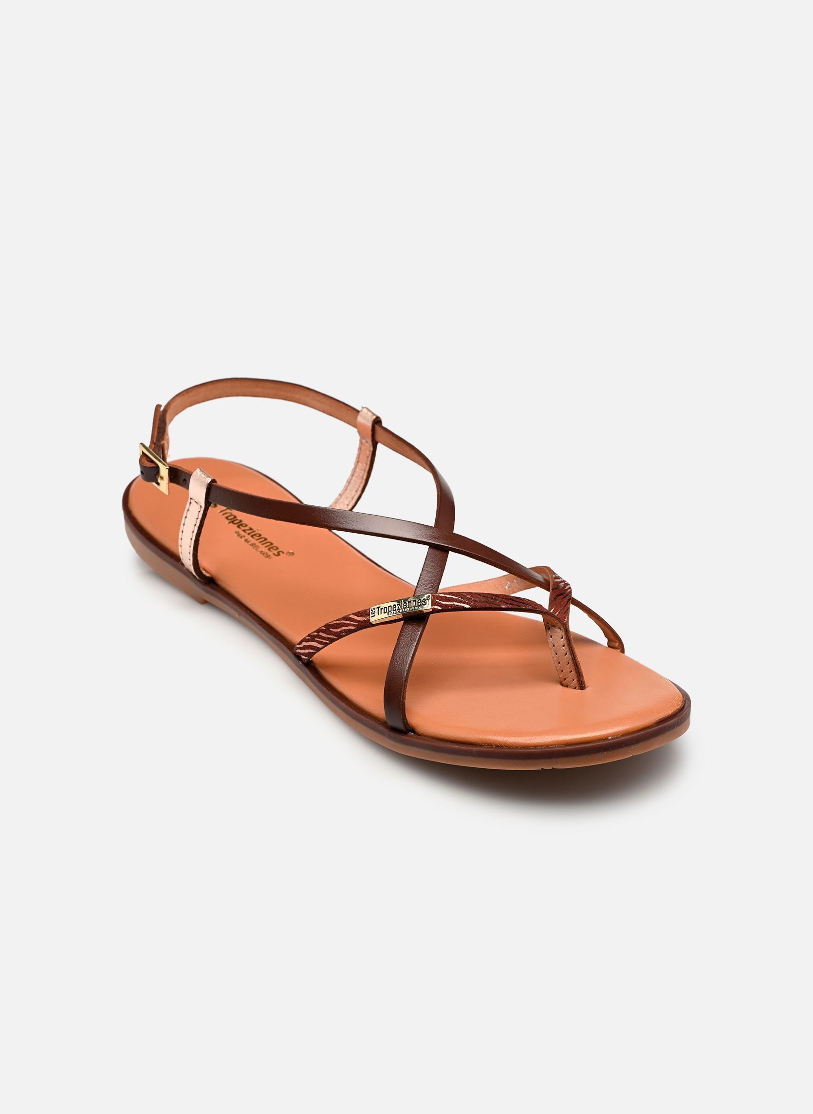 Flache Sandalen MONAGUM damen braun Les Tropéziennes par M Belarbi Flache Sandalen MONAGUM damen braun CHOCOLAT-MULTI