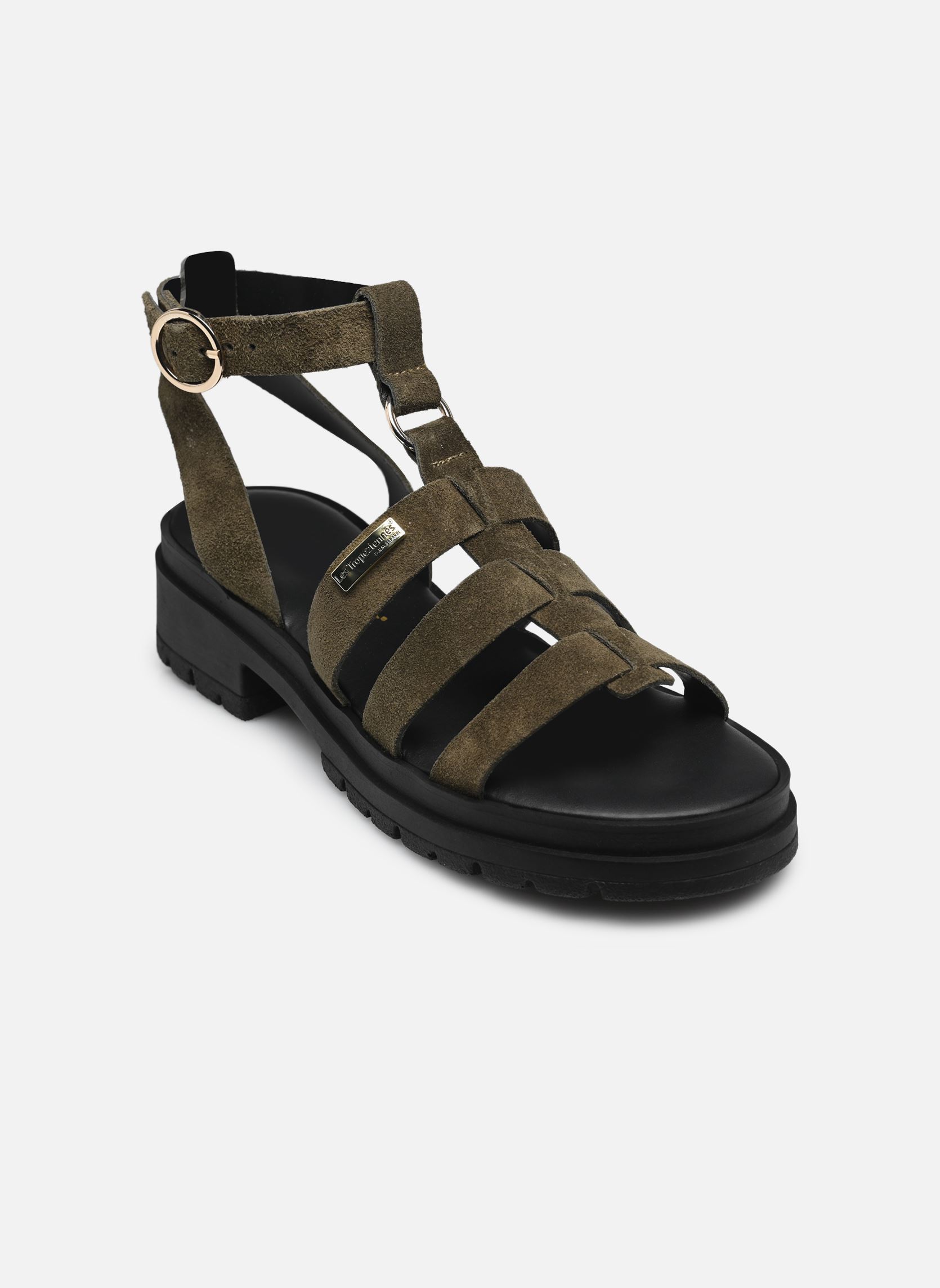Sandales compensées et plateformes TOBOSUED femme vert Les Tropéziennes par M Belarbi Sandales compensées et plateformes TOBOSUED femme vert KAKI
