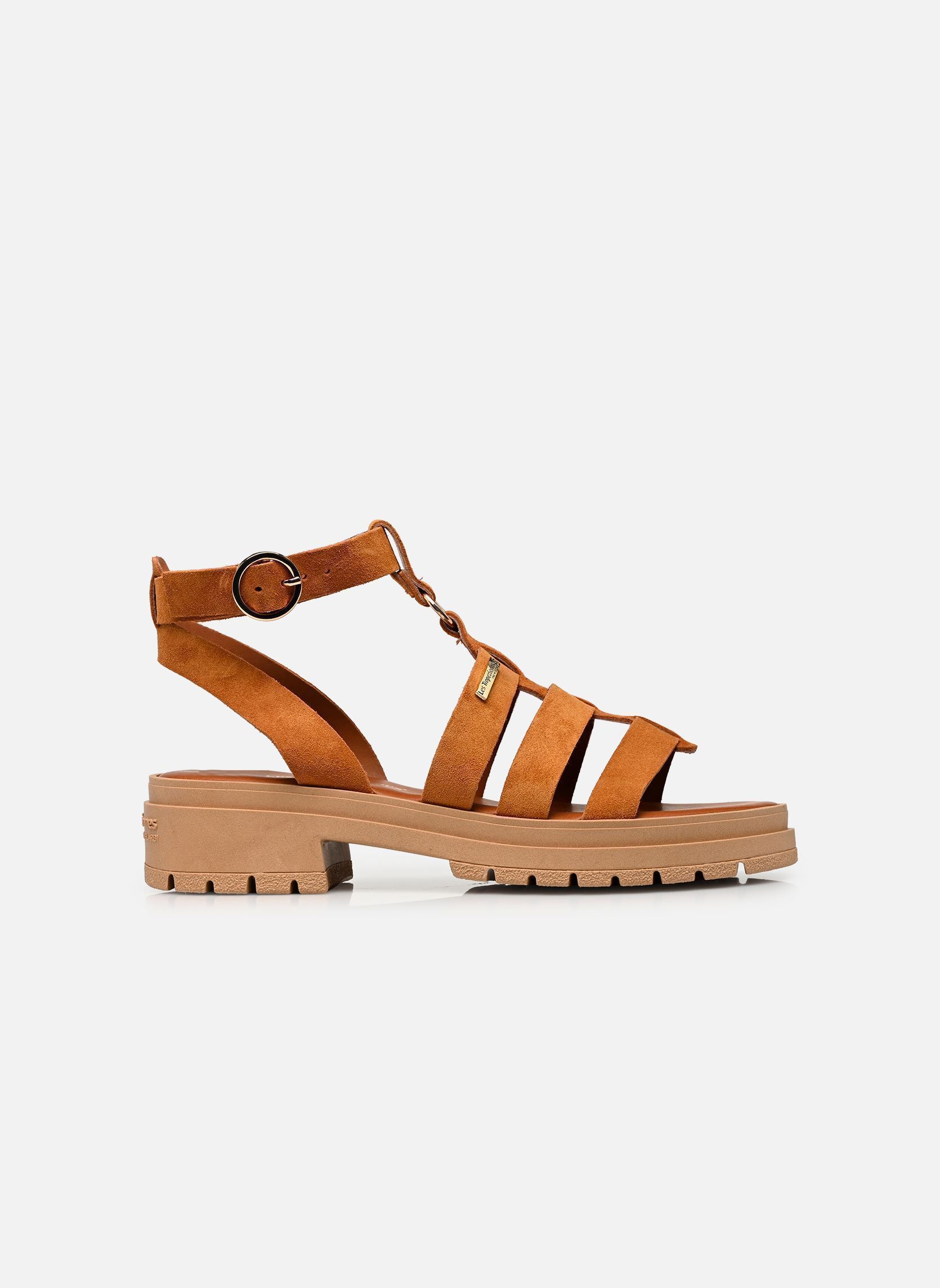 Sandales compensées et plateformes TOBOSUED femme marron Les Tropéziennes par M Belarbi Sandales compensées et plateformes TOBOSUED femme marron OCRE