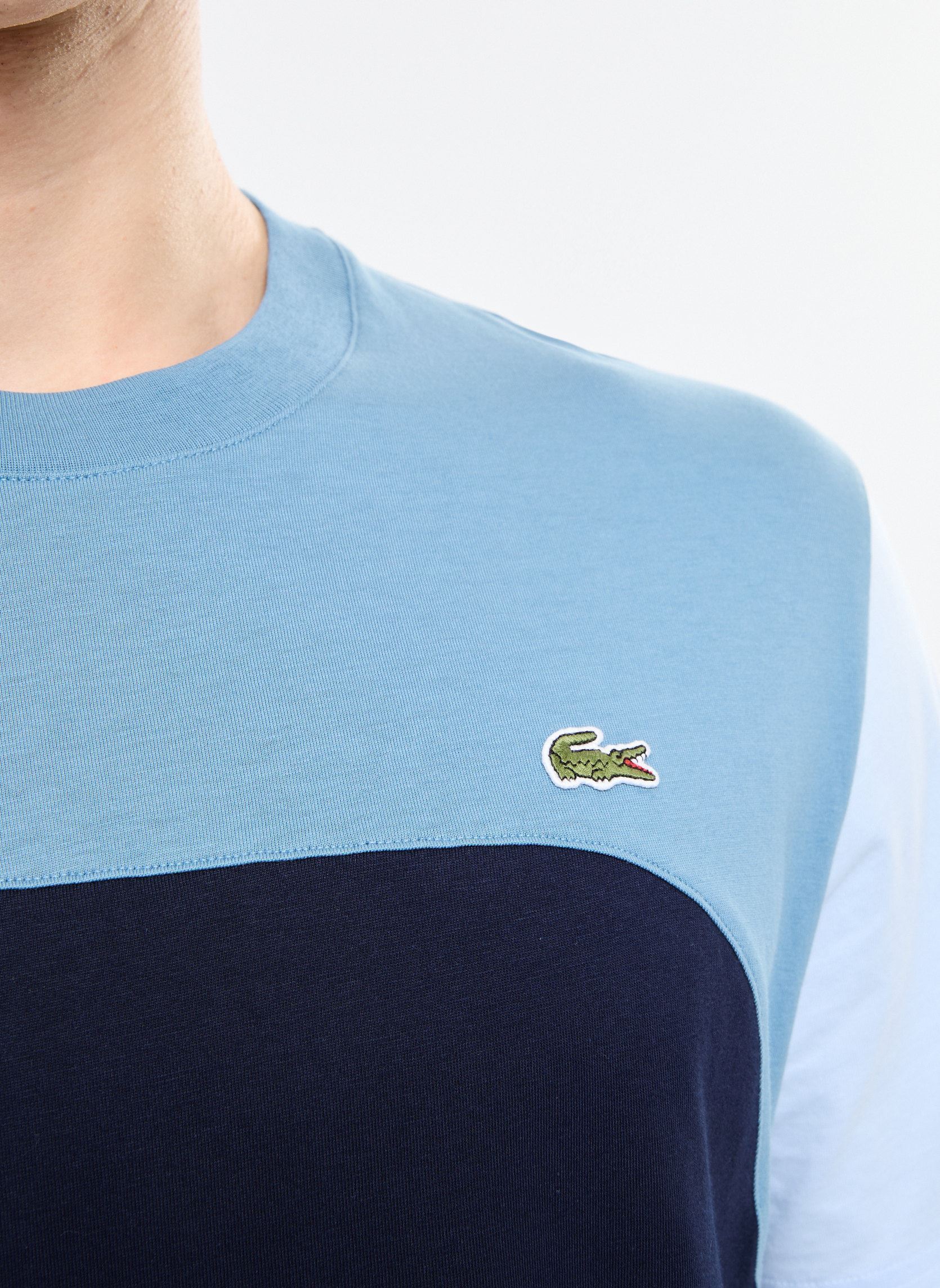 Tee-shirts manches courtes Tee-shirt Lacoste TH9551 homme bleu Lacoste Tee-shirts manches courtes Tee-shirt Lacoste TH9551 homme bleu MARINE/CALCAIRE-RUISSEAU