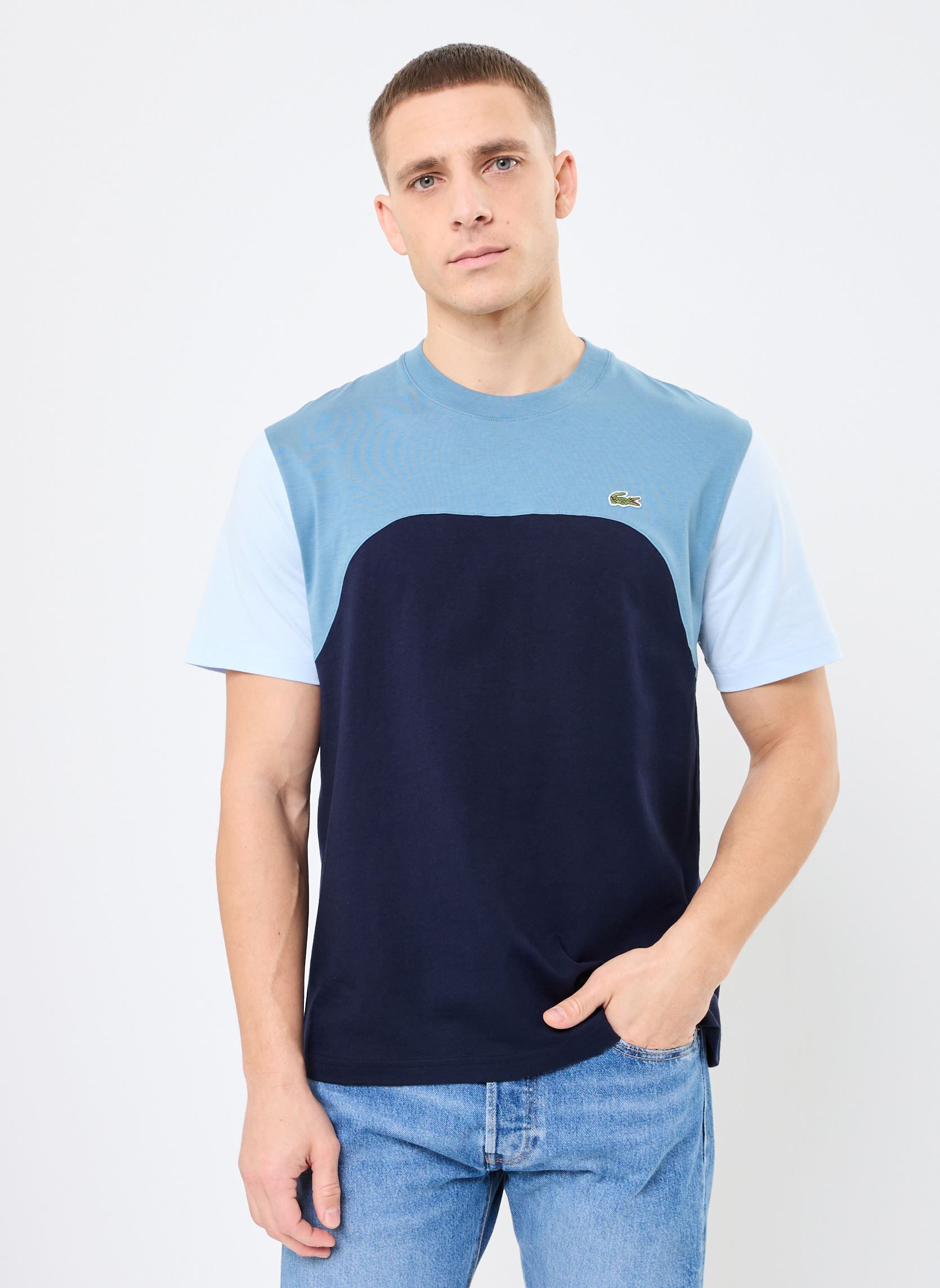 T shirt Lacoste T SHIRT COLOR BLOCK JERSEY DE COTON EU