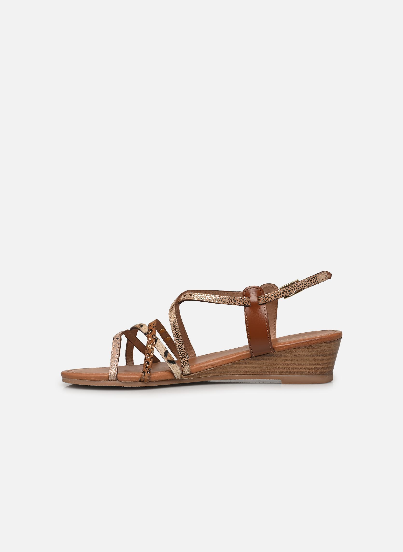 Sandalen met sleehak en plateau HARO dames beige Les Tropéziennes par M Belarbi Sandalen met sleehak en plateau HARO dames beige TAN-LEOPARD