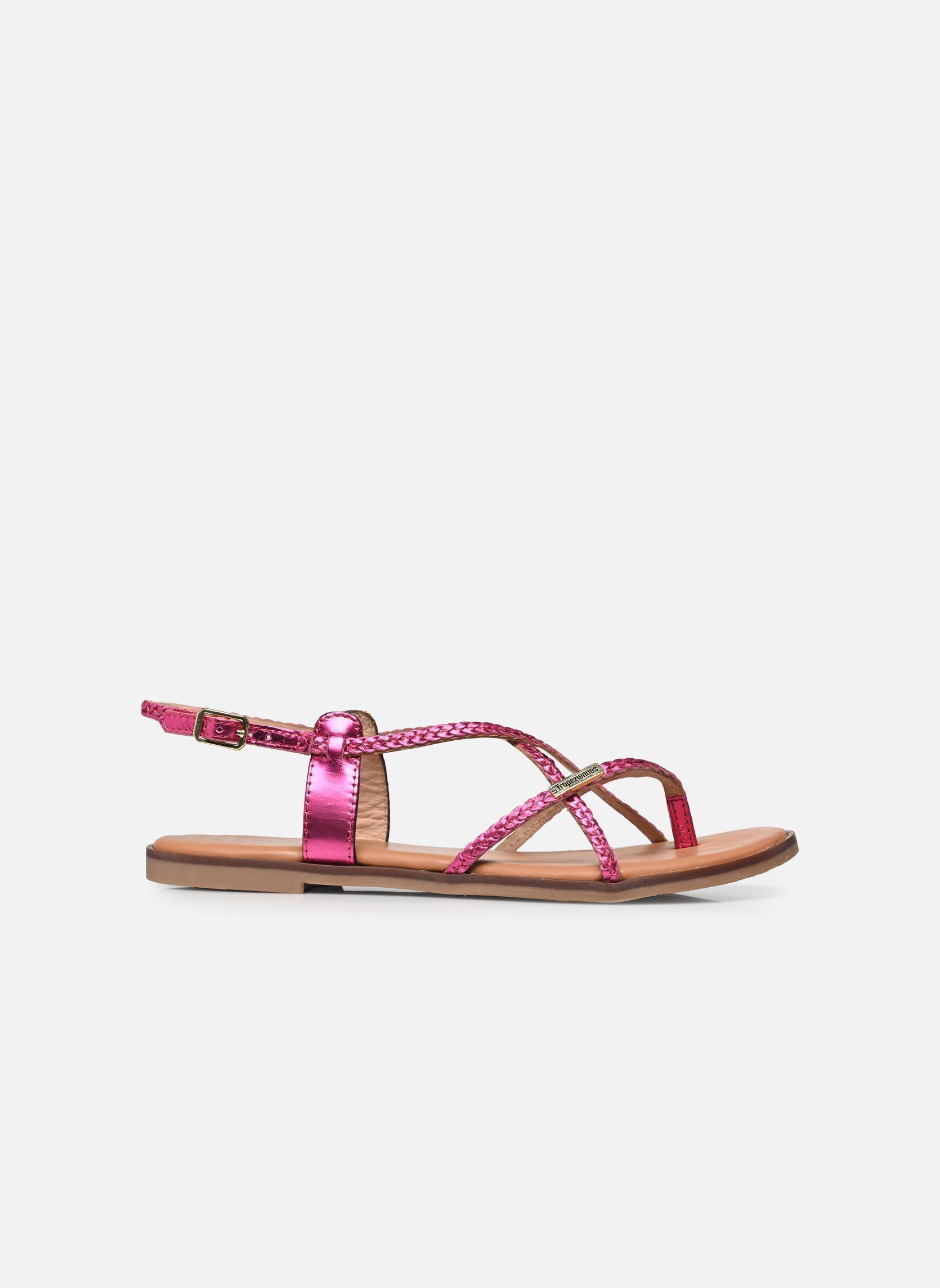 Platte sandalen HALFONZO dames roze Les Tropéziennes par M Belarbi Platte sandalen HALFONZO dames roze Fuchsia Metal
