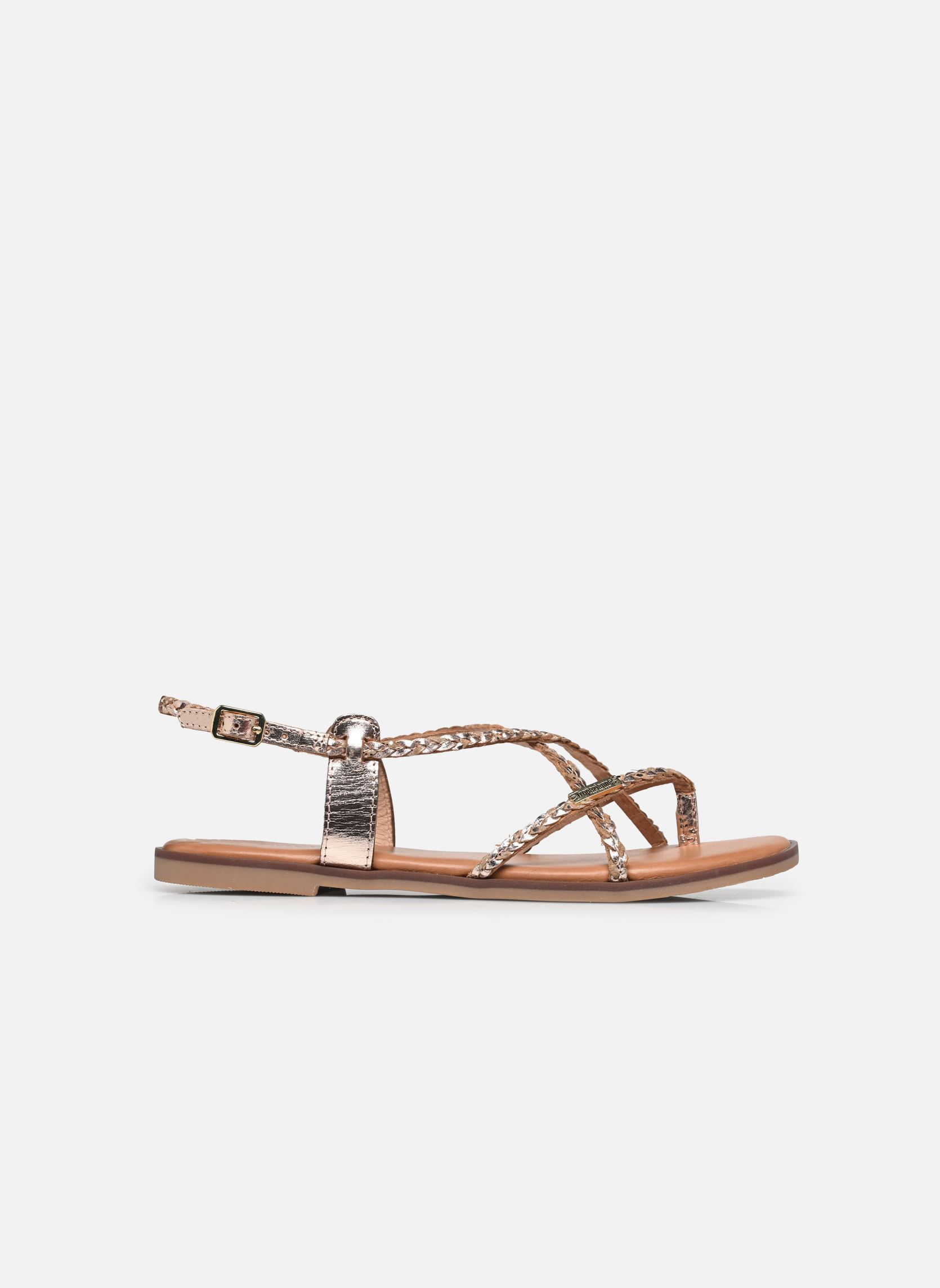 Platte sandalen HALFONZO dames goud en brons Les Tropéziennes par M Belarbi Platte sandalen HALFONZO dames goud en brons OR