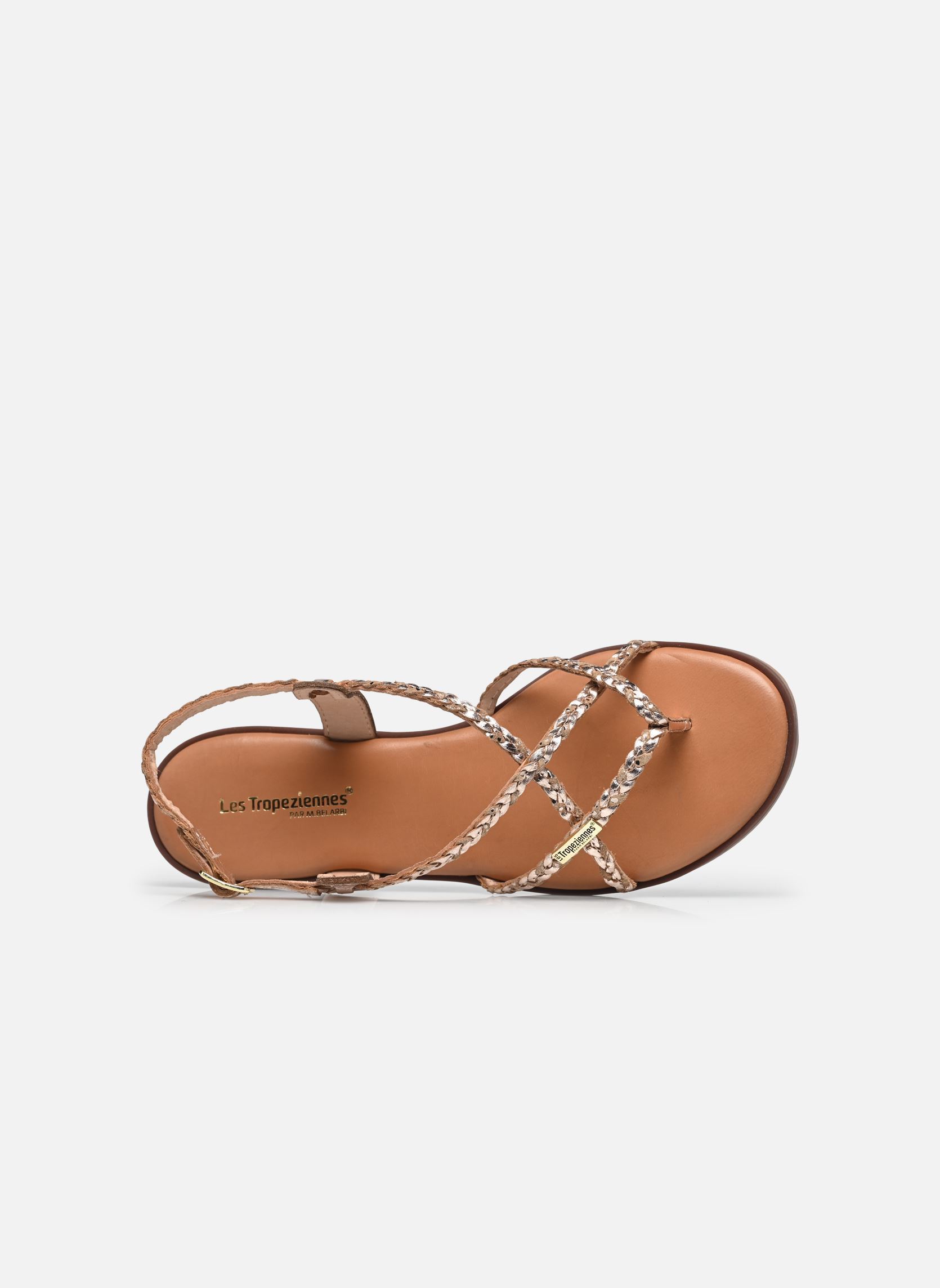 Platte sandalen HALFONZO dames goud en brons Les Tropéziennes par M Belarbi Platte sandalen HALFONZO dames goud en brons OR