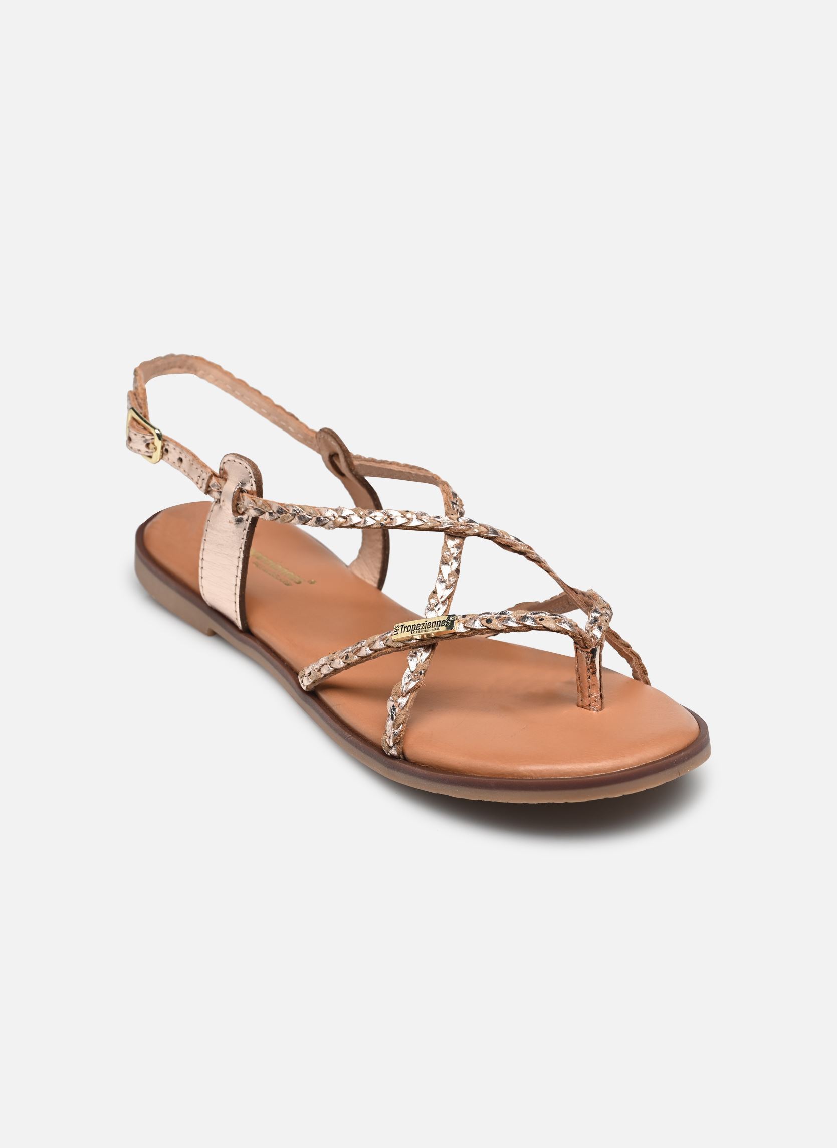 Platte sandalen HALFONZO dames goud en brons Les Tropéziennes par M Belarbi Platte sandalen HALFONZO dames goud en brons OR