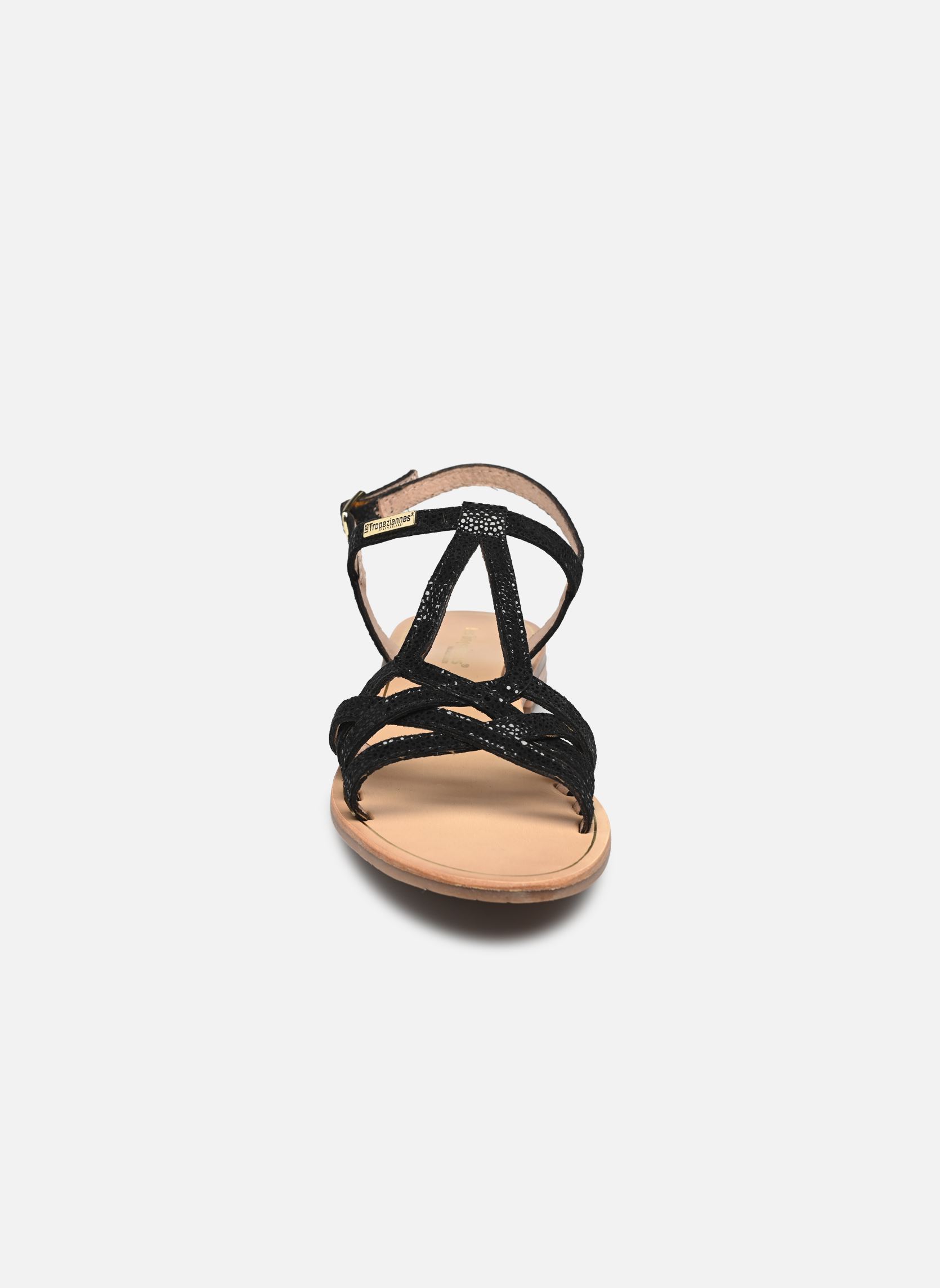 Flache Sandalen HASTRO damen schwarz Les Tropéziennes par M Belarbi Flache Sandalen HASTRO damen schwarz NOIR BRILLANT
