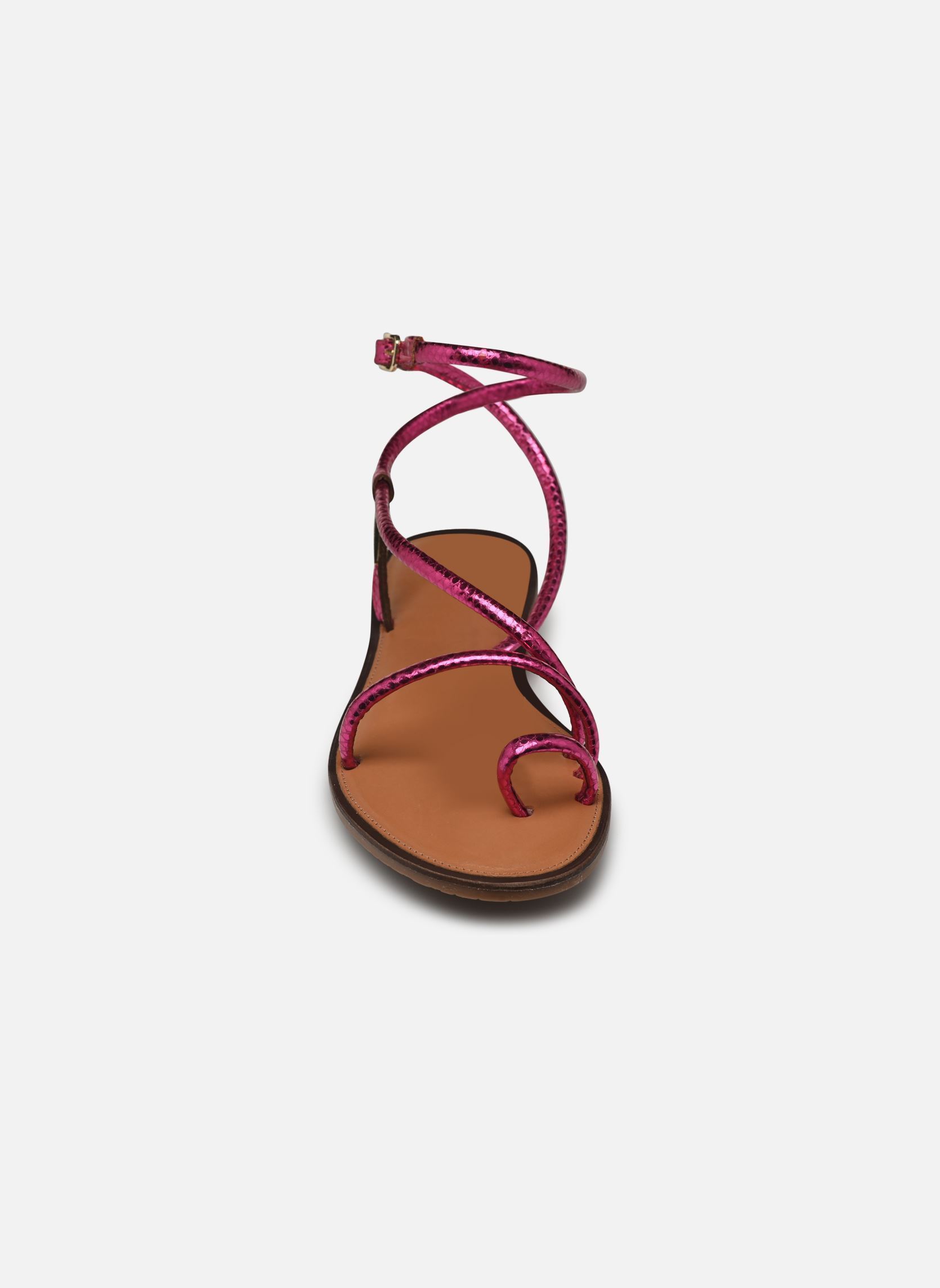 Sandales plates HATRIO femme rose Les Tropéziennes par M Belarbi Sandales plates HATRIO femme rose Fuchsia Metal