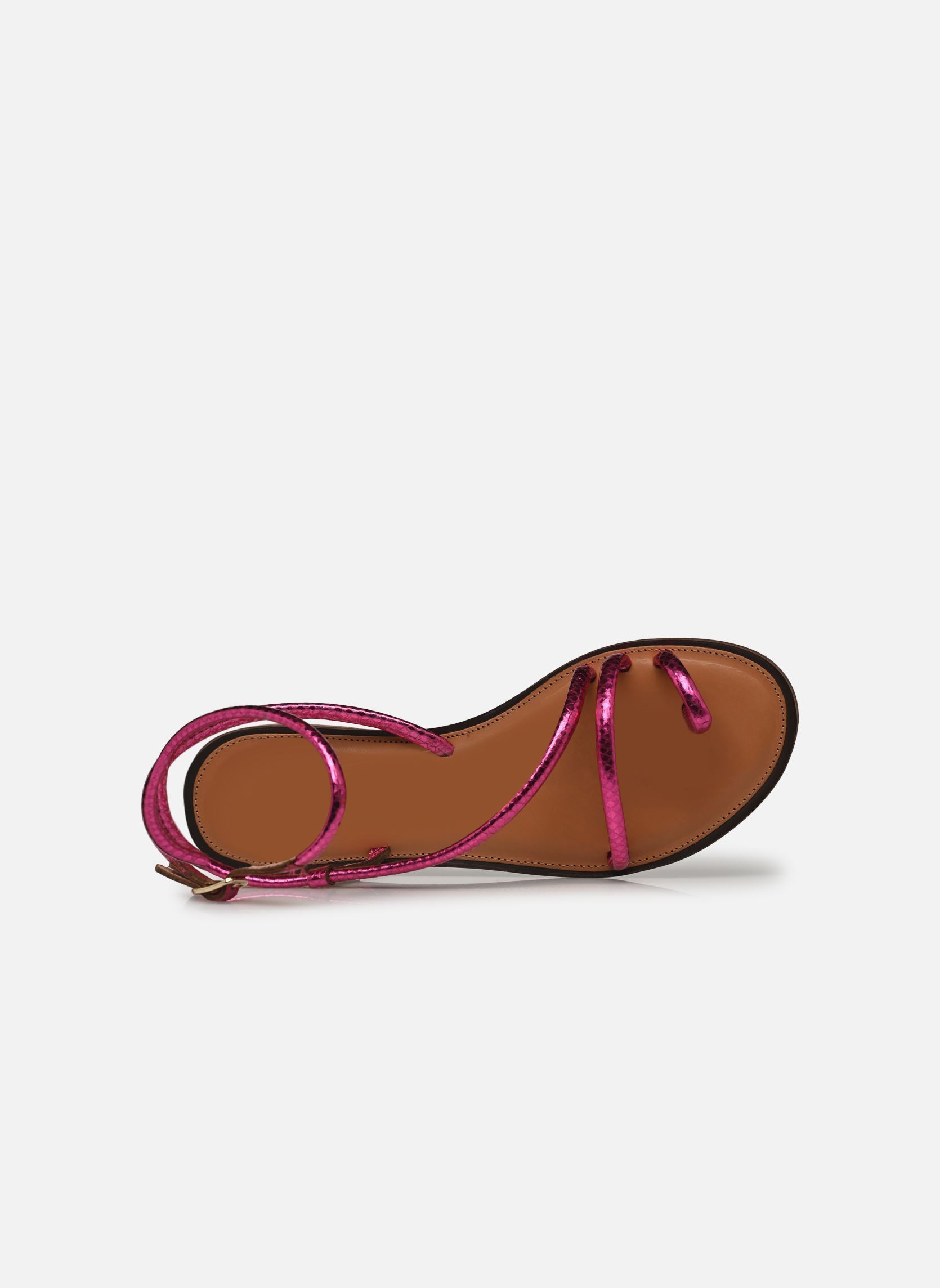 Sandales plates HATRIO femme rose Les Tropéziennes par M Belarbi Sandales plates HATRIO femme rose Fuchsia Metal