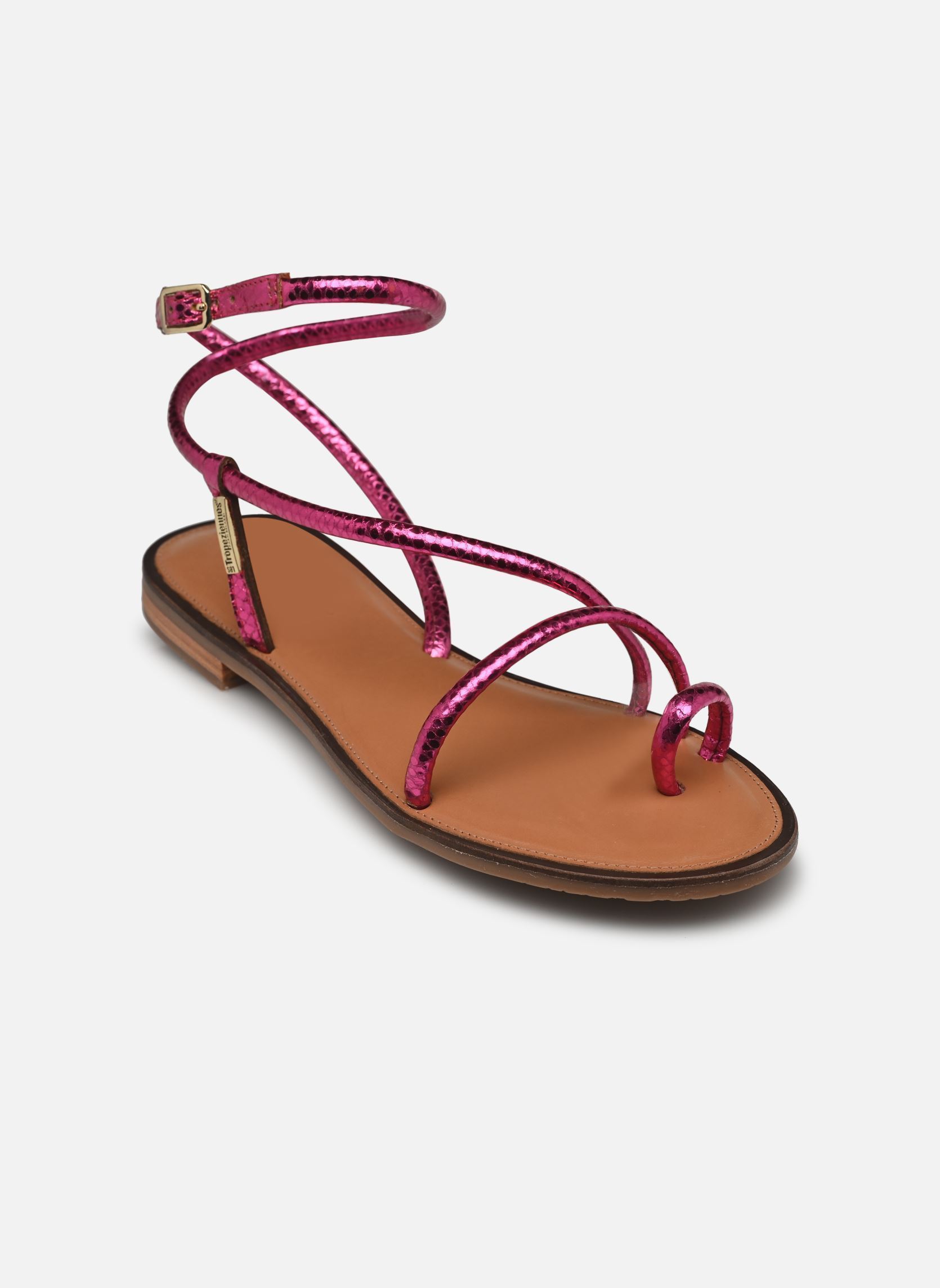 Sandales plates HATRIO femme rose Les Tropéziennes par M Belarbi Sandales plates HATRIO femme rose Fuchsia Metal