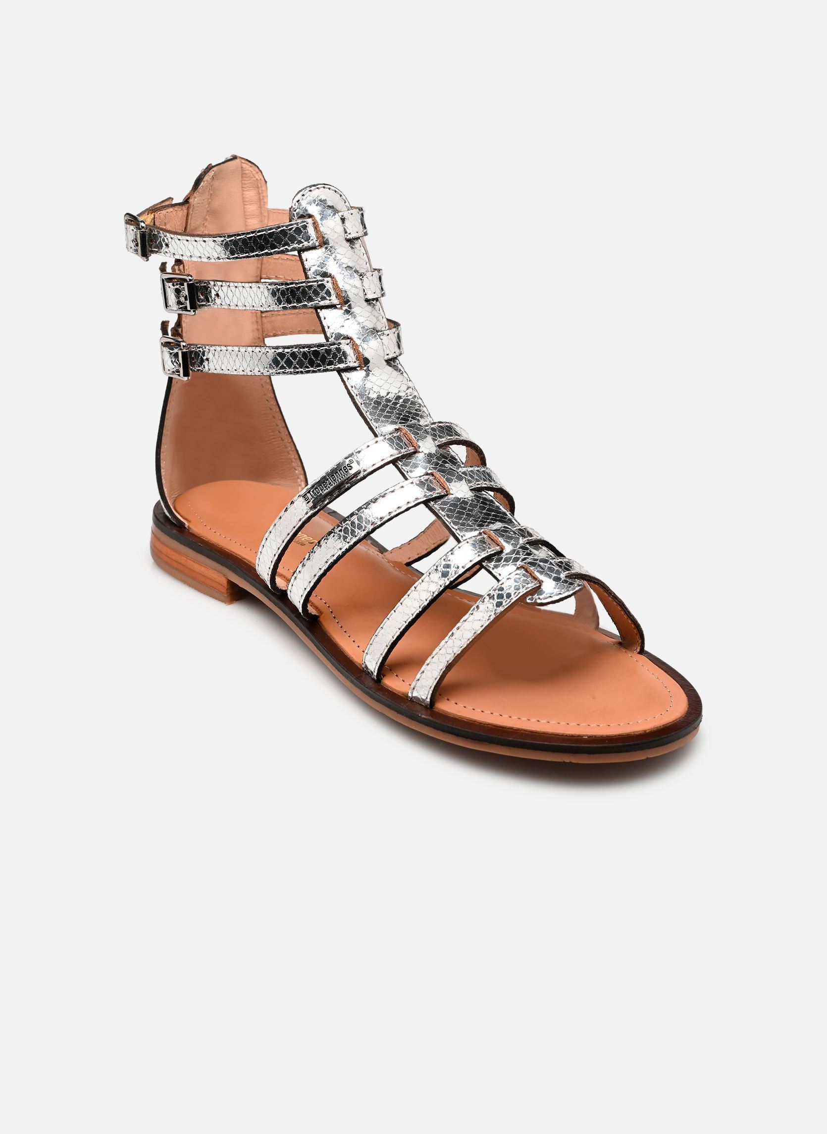 Flache Sandalen HACHILLE damen silber Les Tropéziennes par M Belarbi Flache Sandalen HACHILLE damen silber ARGENT