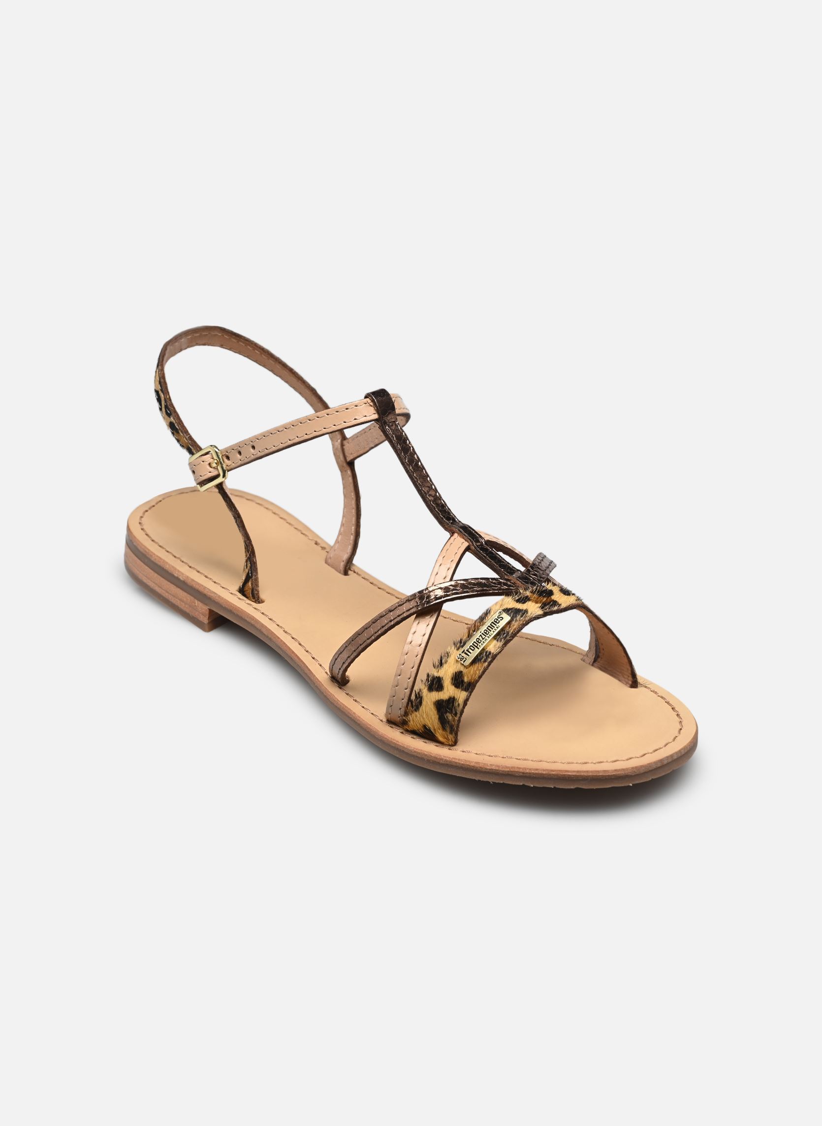 Sandali piatti HIROGUMPO donna beige Les Tropéziennes par M Belarbi Sandali piatti HIROGUMPO donna beige LEOPARD MULTI
