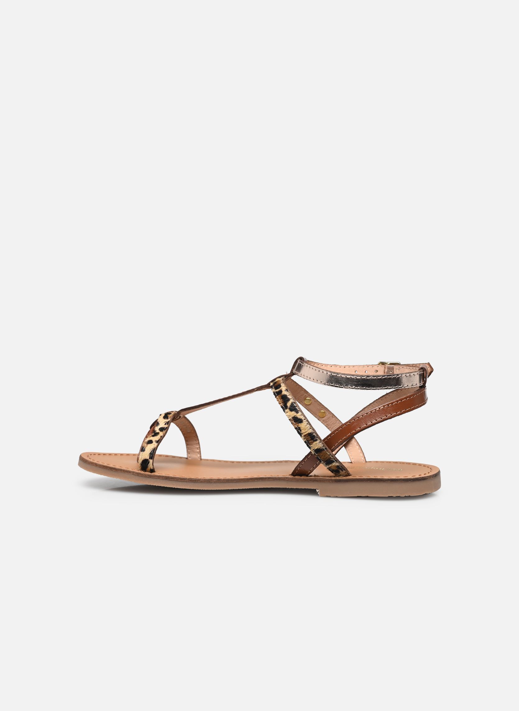 Sandales plates HILADEN femme beige Les Tropéziennes par M Belarbi Sandales plates HILADEN femme beige LEOPARD MULTI