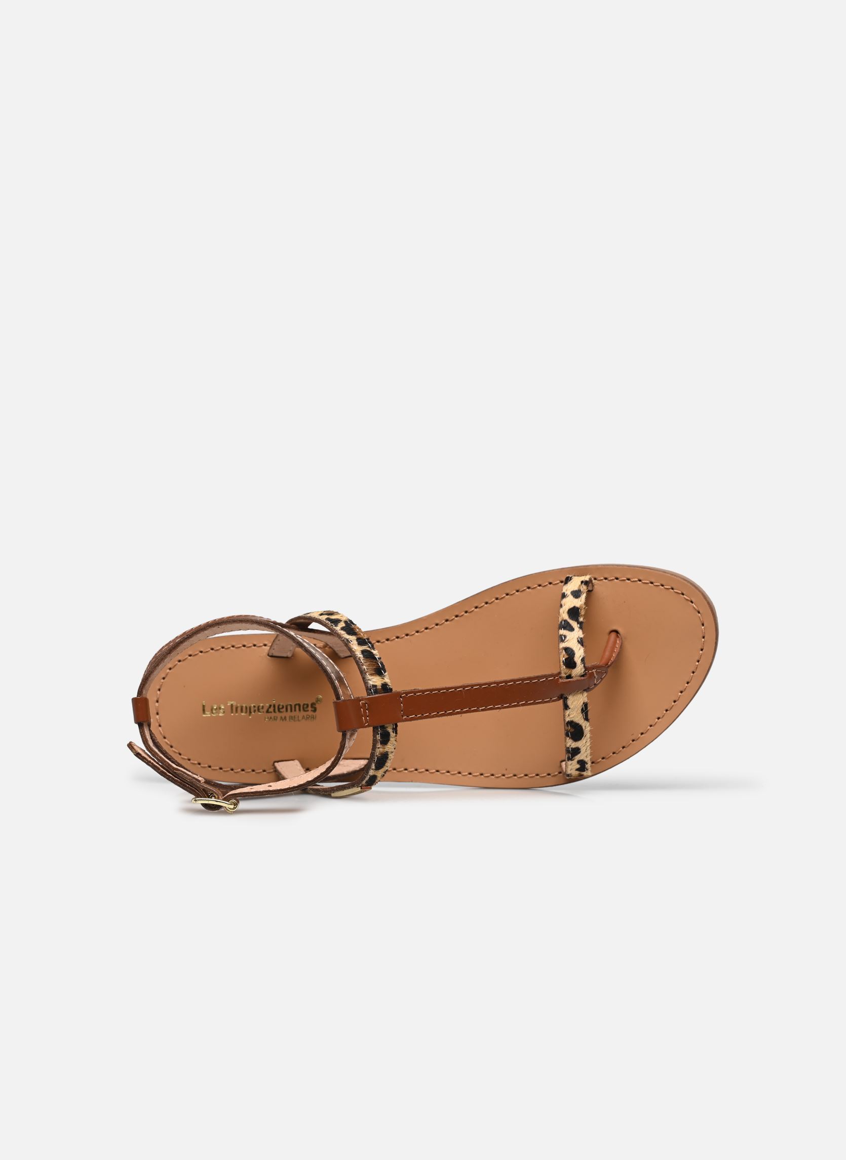 Sandales plates HILADEN femme beige Les Tropéziennes par M Belarbi Sandales plates HILADEN femme beige LEOPARD MULTI
