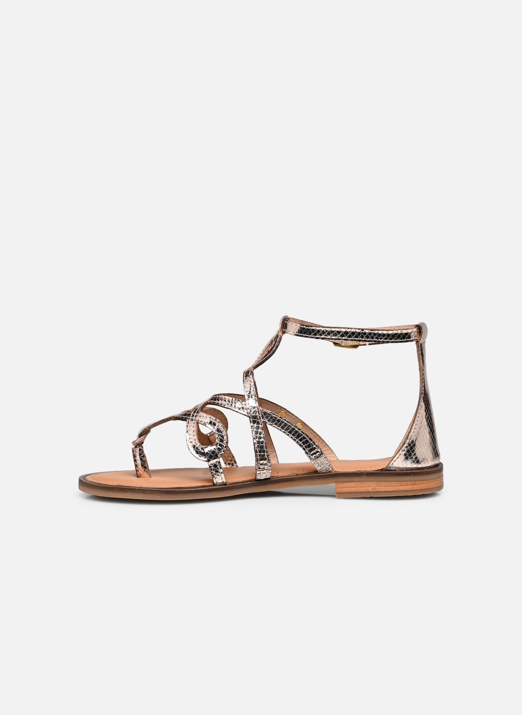 Platte sandalen HARABESQUE dames goud en brons Les Tropéziennes par M Belarbi Platte sandalen HARABESQUE dames goud en brons OR SERPENT