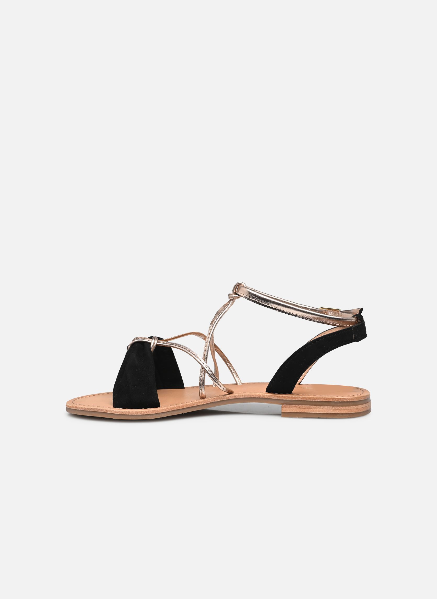 Sandali piatti HIROMAK SUEDE donna nero Les Tropéziennes par M Belarbi Sandali piatti HIROMAK SUEDE donna nero Noir-or
