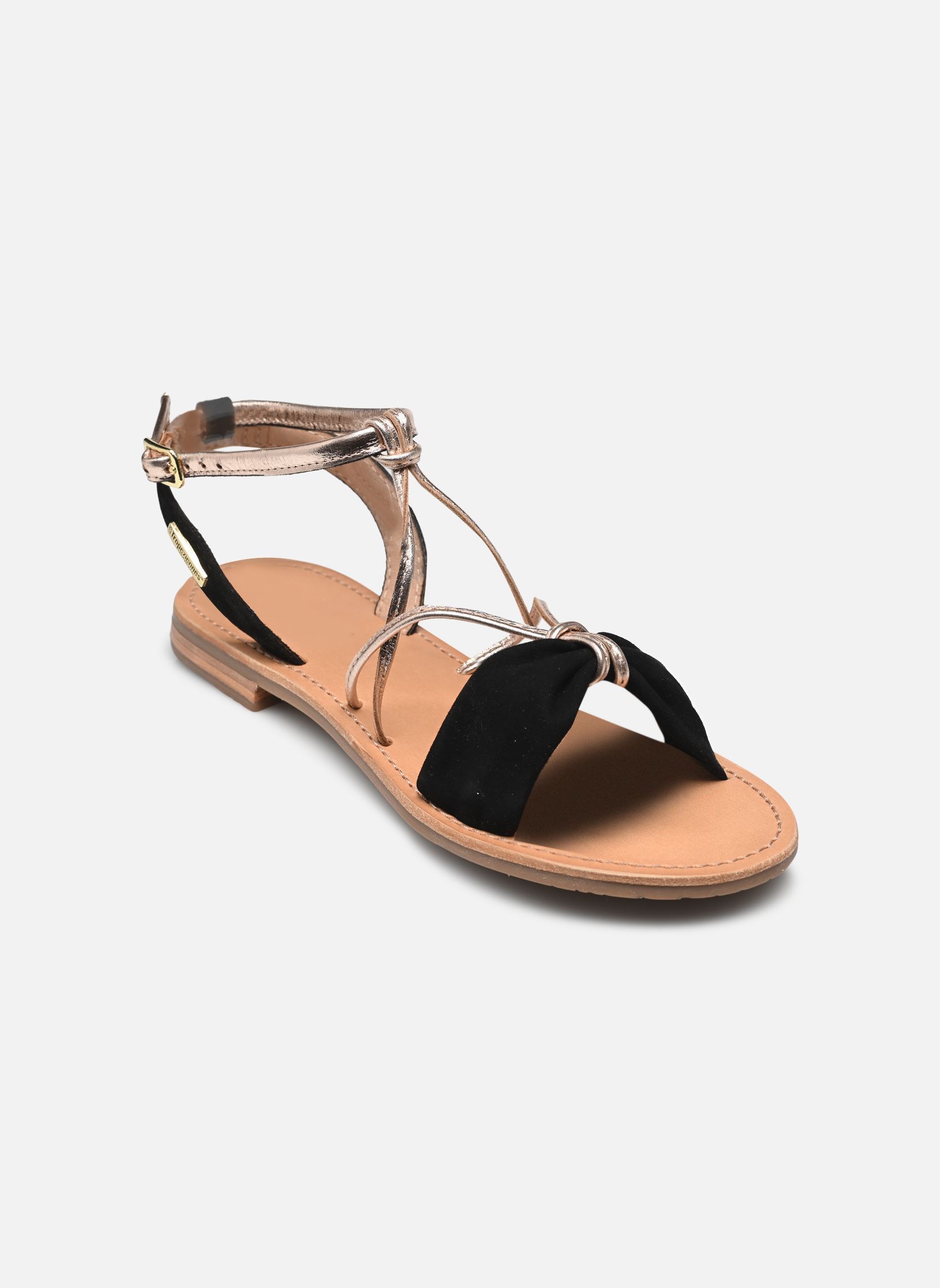 Sandali piatti HIROMAK SUEDE donna nero Les Tropéziennes par M Belarbi Sandali piatti HIROMAK SUEDE donna nero Noir-or