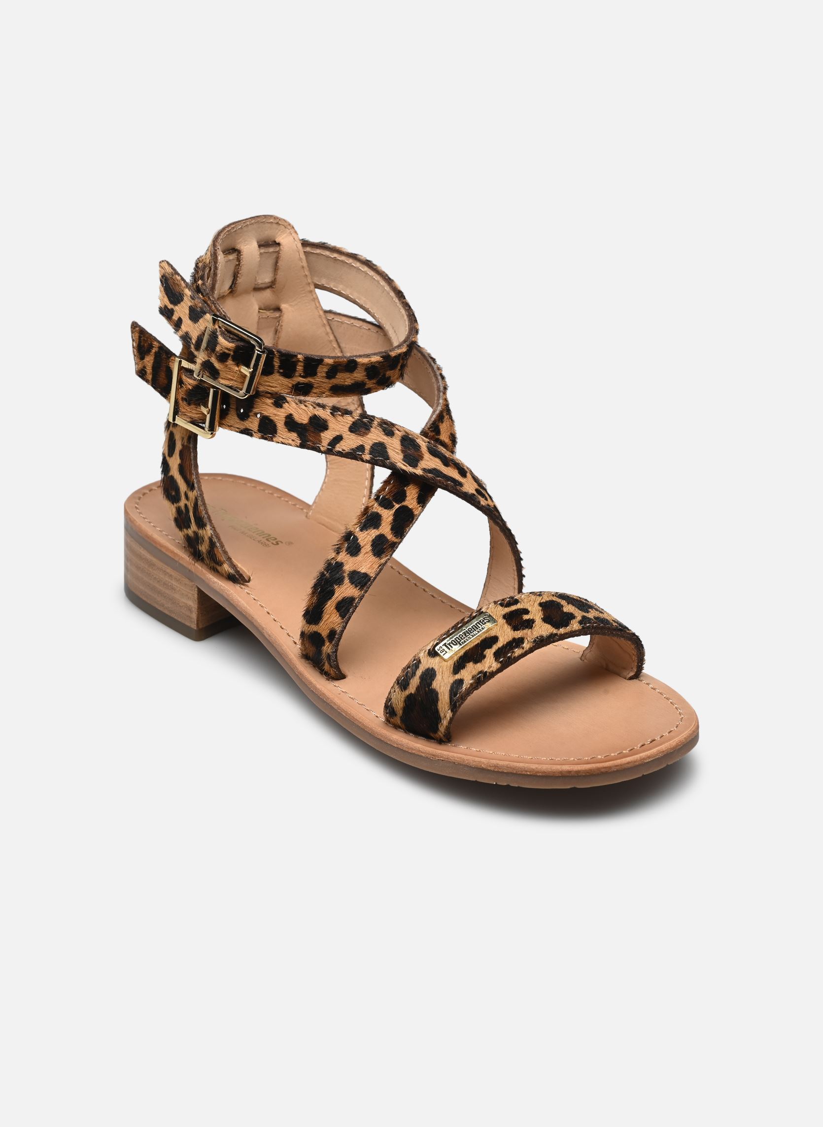 Sandalias planas HOCEANPO mujer beige Les Tropéziennes par M Belarbi Sandalias planas HOCEANPO mujer beige LEOPARD