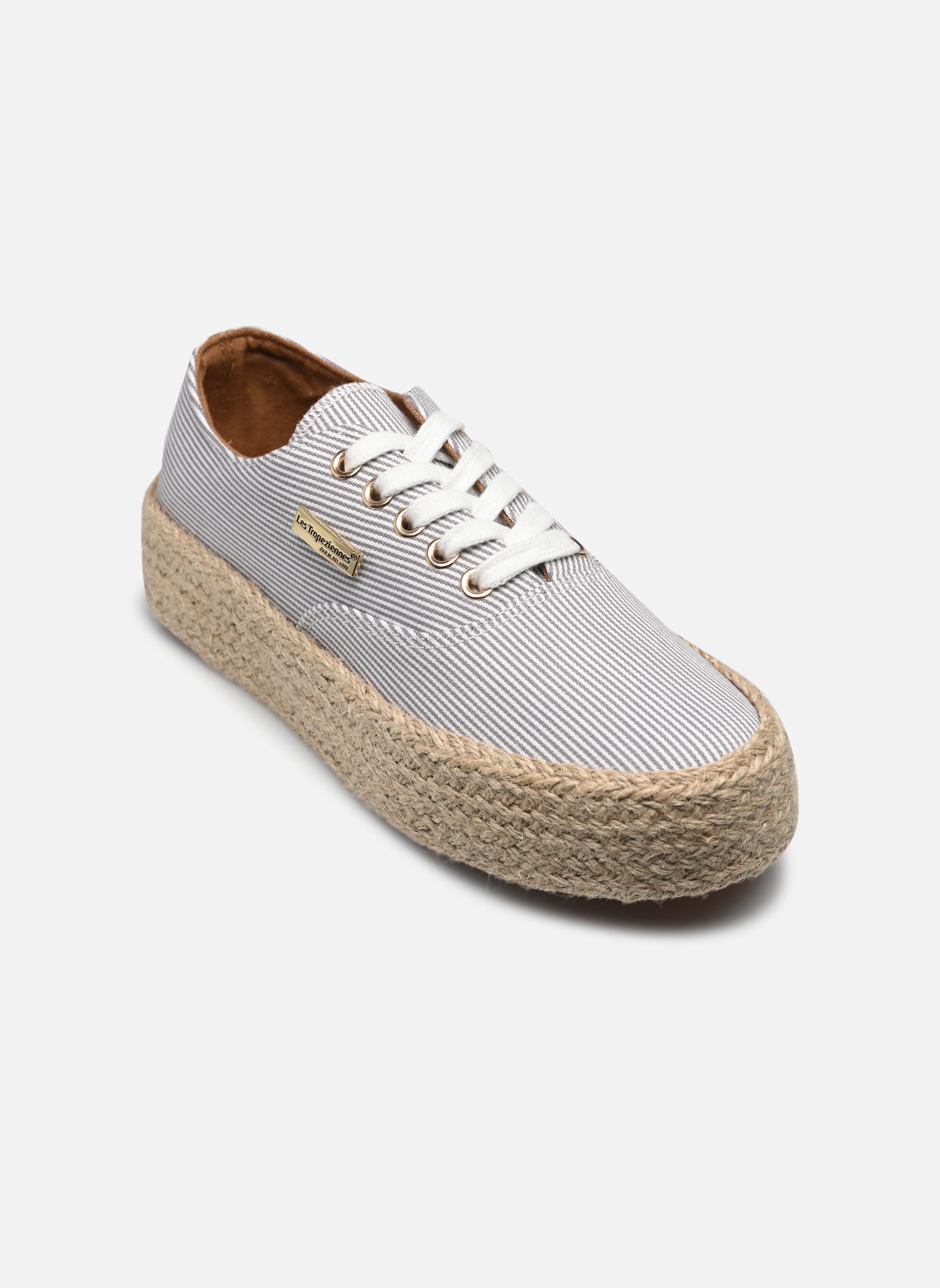 Leinen-Sneaker COSMIC PRINT damen beige Les Tropéziennes par M Belarbi Leinen-Sneaker COSMIC PRINT damen beige BEIGE RAYURES F