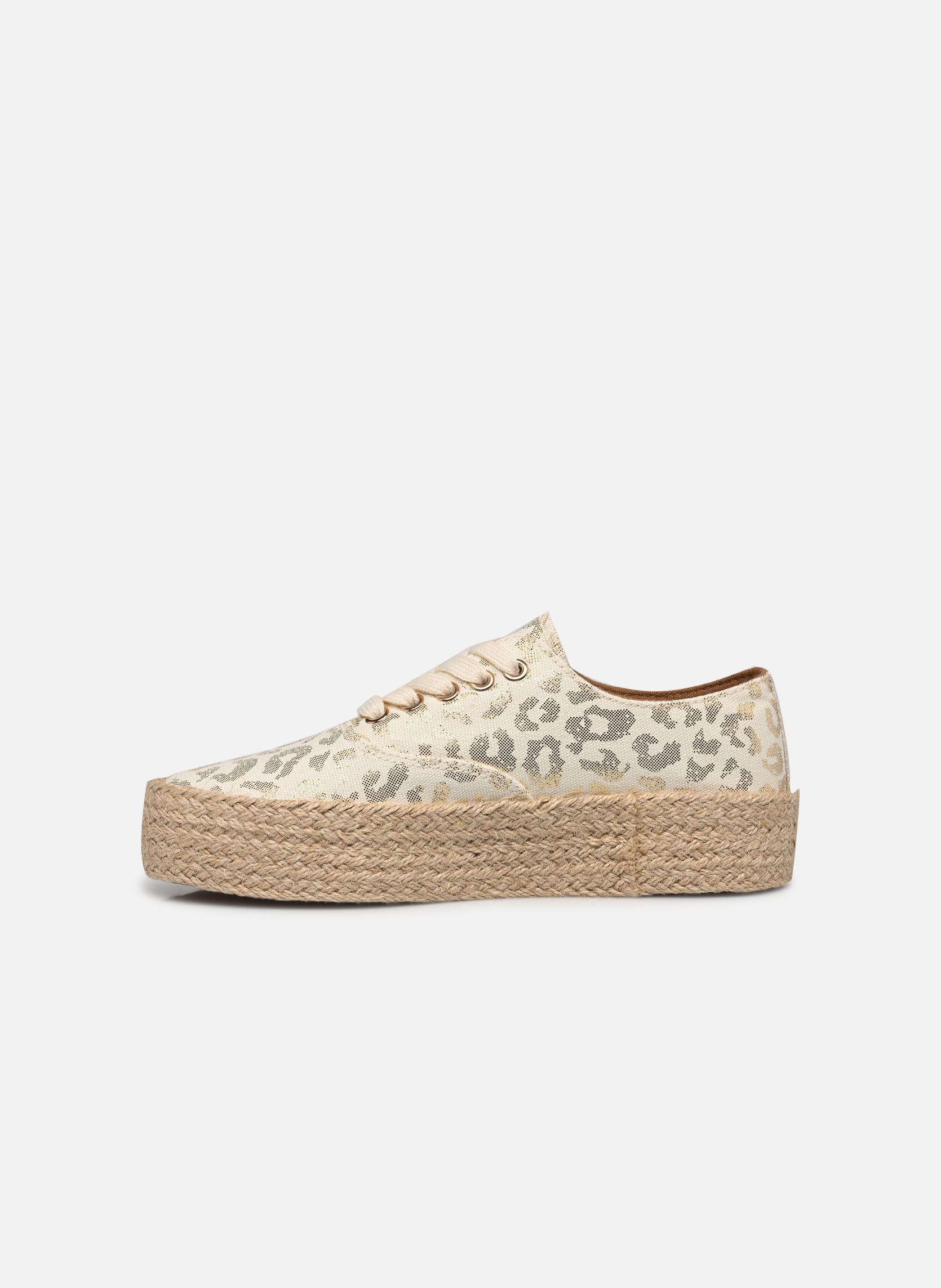 Baskets toile COSMIC PRINT femme beige Les Tropéziennes par M Belarbi Baskets toile COSMIC PRINT femme beige LEOPARD