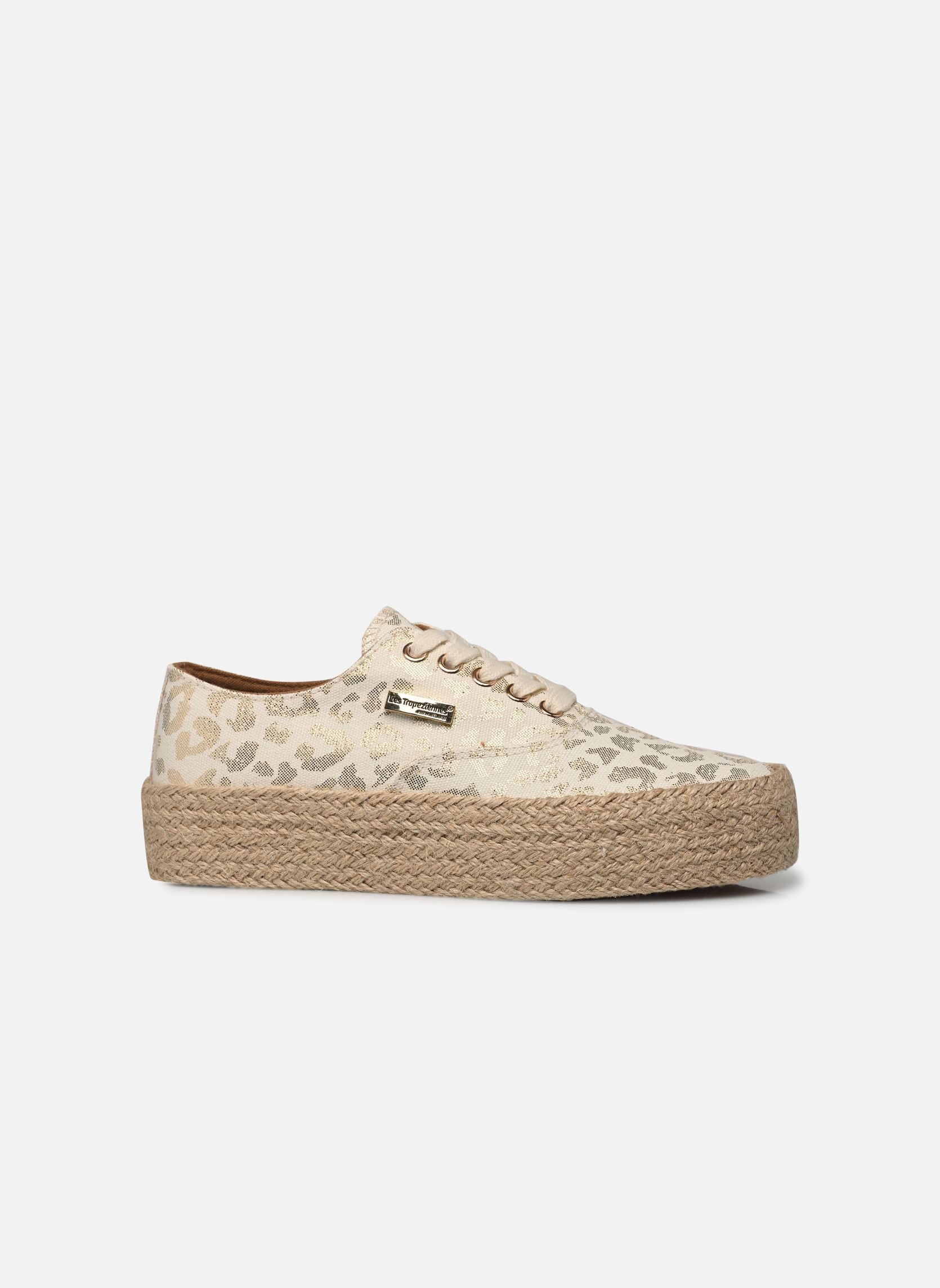 Baskets toile COSMIC PRINT femme beige Les Tropéziennes par M Belarbi Baskets toile COSMIC PRINT femme beige LEOPARD