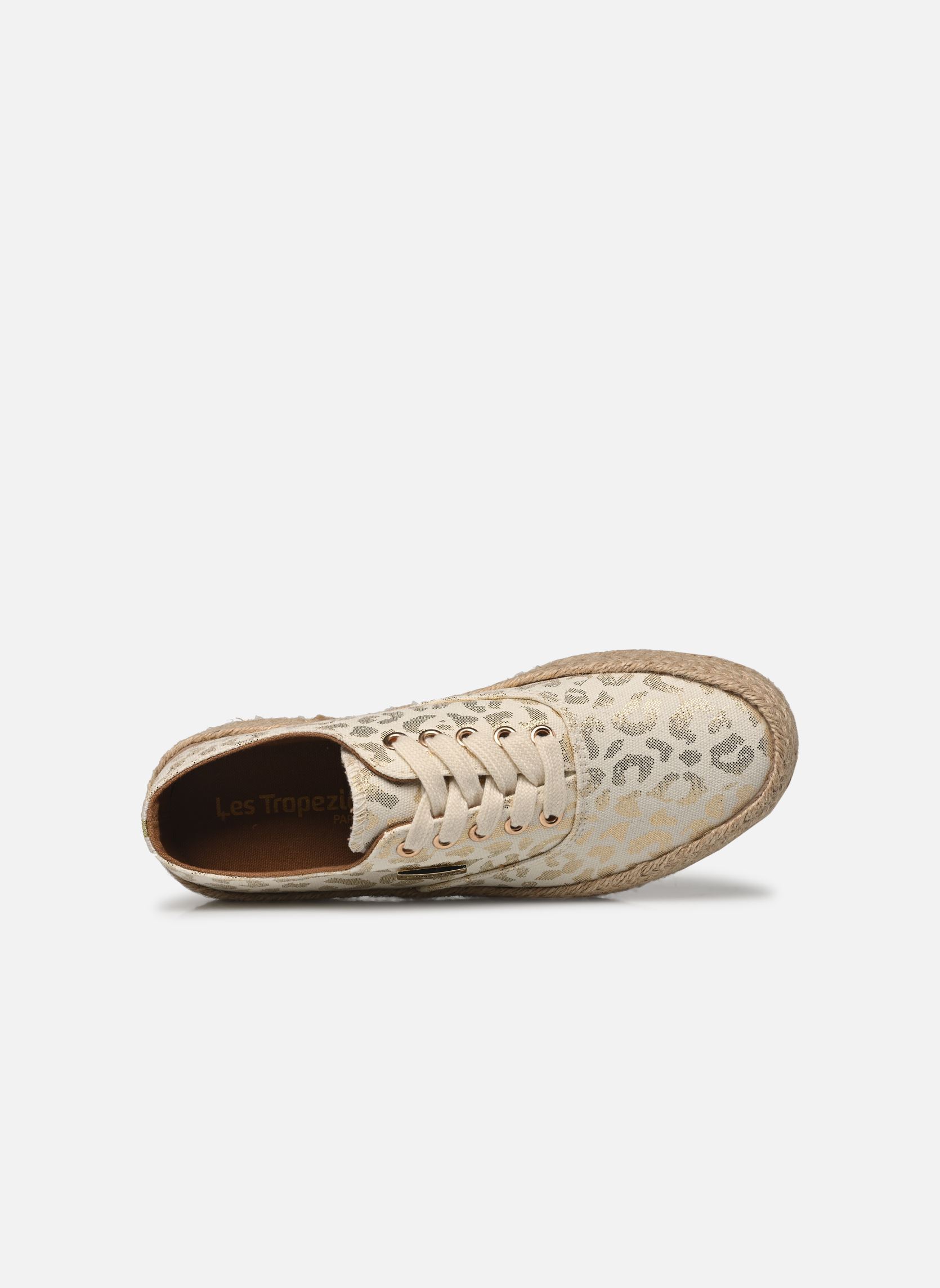 Baskets toile COSMIC PRINT femme beige Les Tropéziennes par M Belarbi Baskets toile COSMIC PRINT femme beige LEOPARD